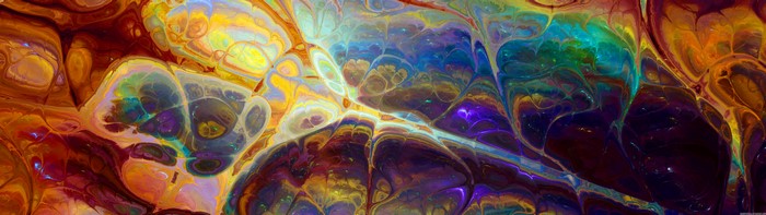 Abstract colorful nebula digital art