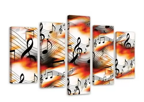 Treble clef, modular painting