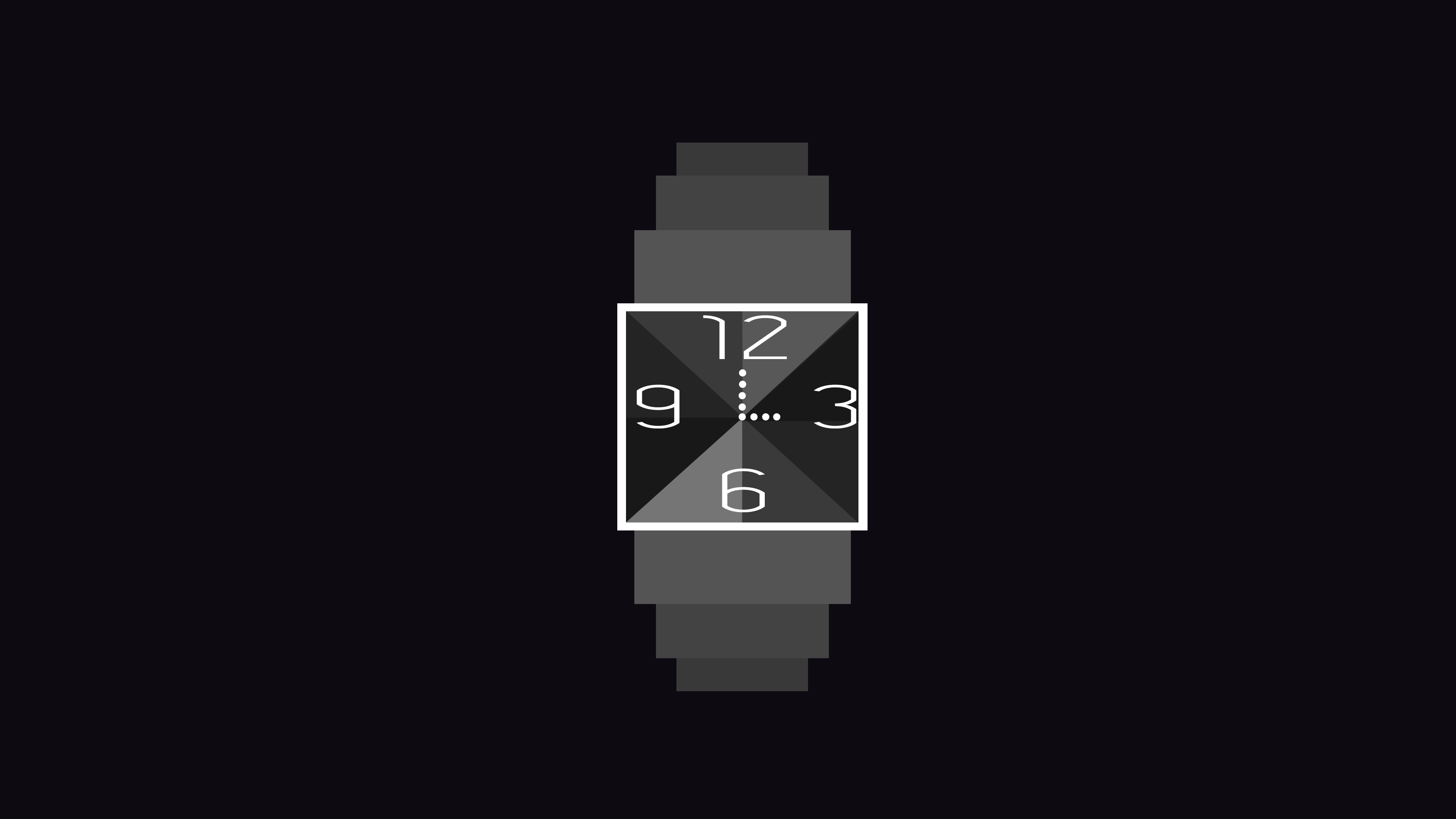 Minimalist watch face illustration HD Wallpaper
