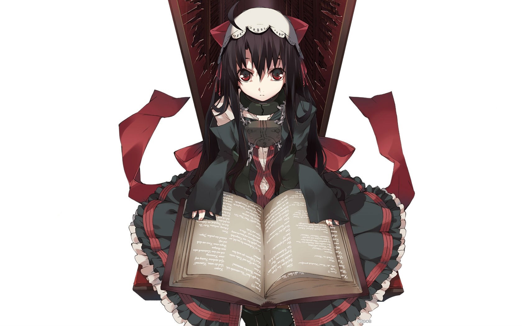 Dalian from Dantalian no Shoka reading a book HD Wallpaper