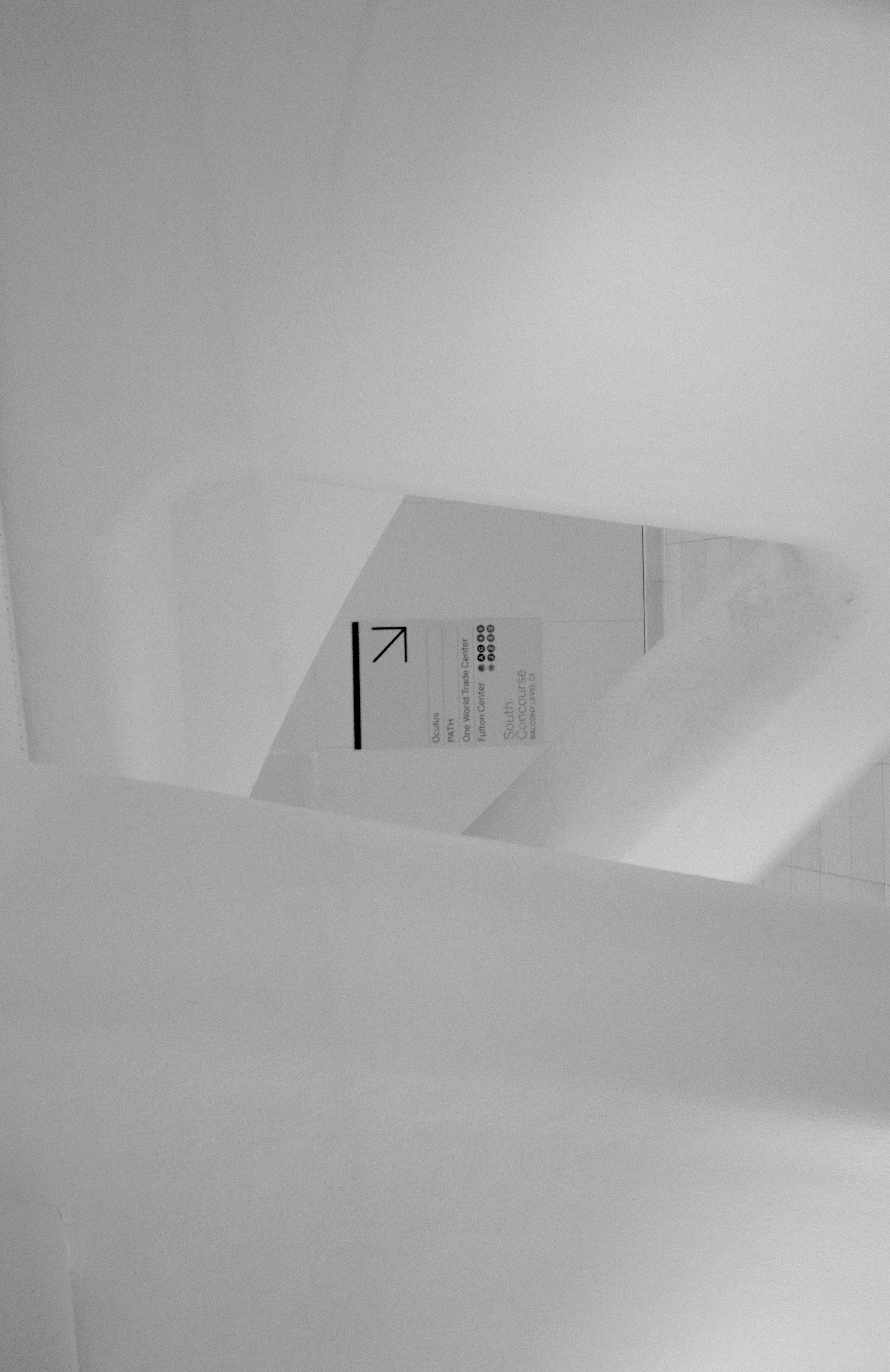 Signage in a modern architectural space HD Wallpaper