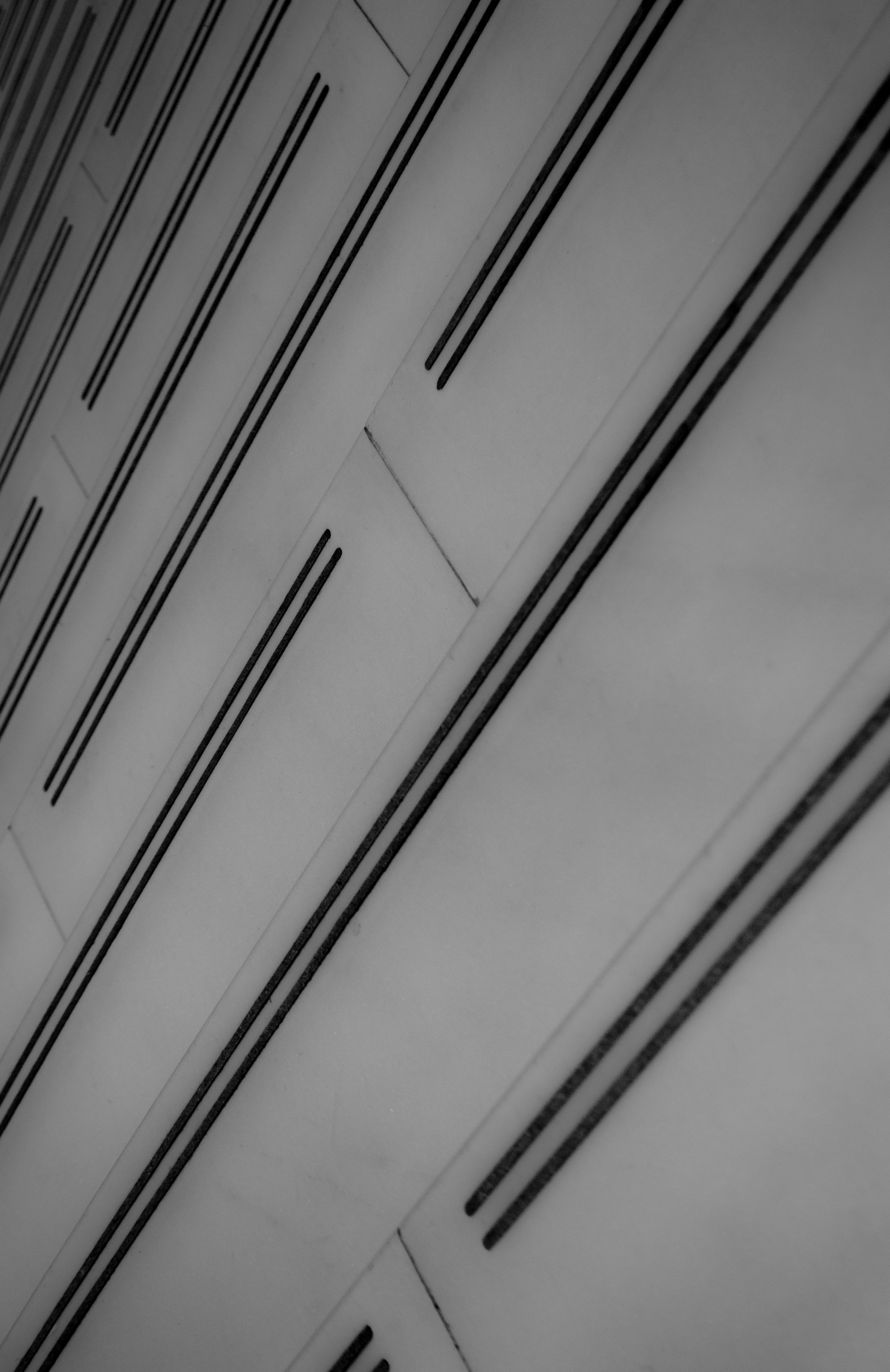 Monochrome abstract pattern of parallel lines on a white surface HD Wallpaper