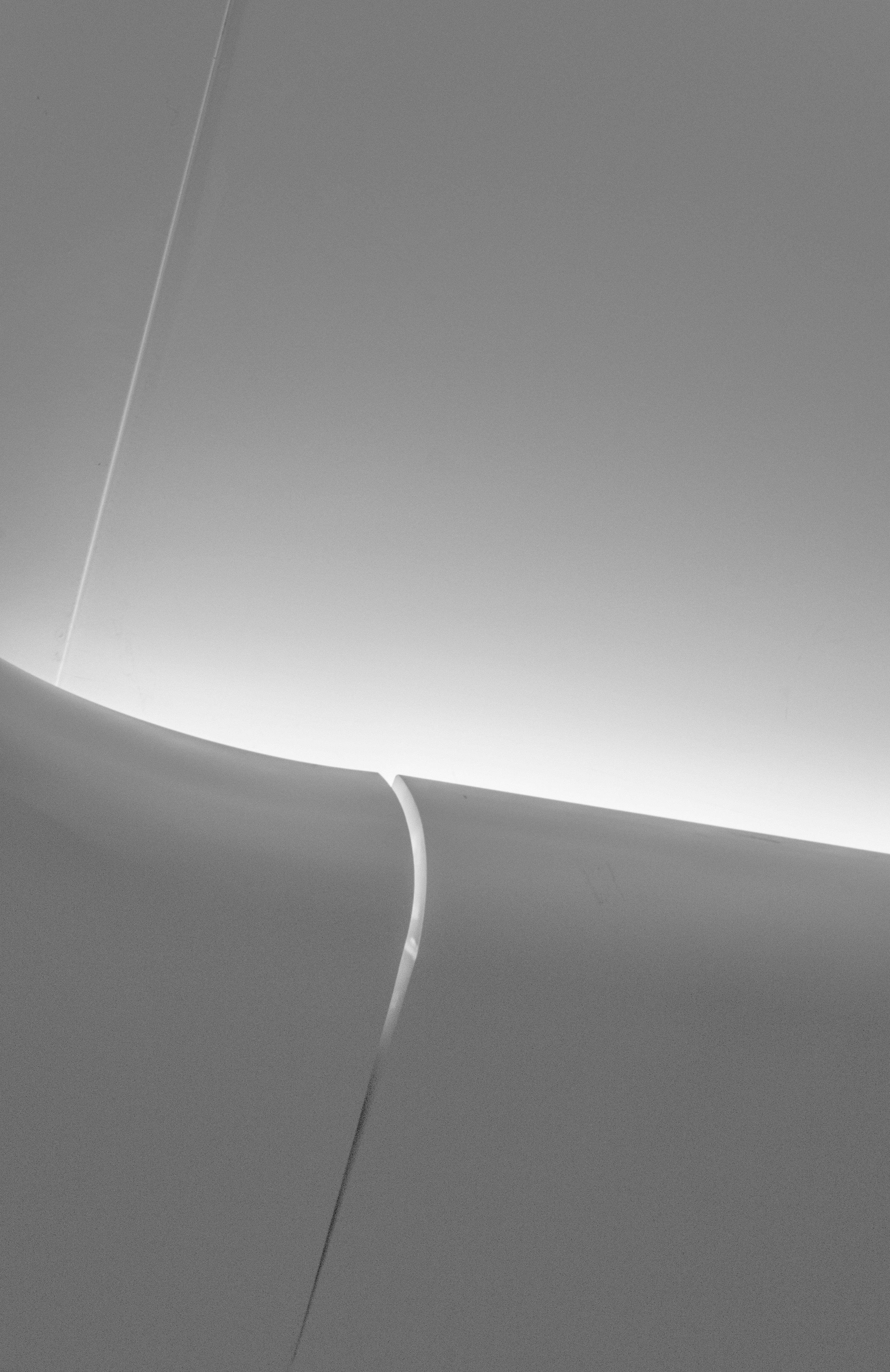 Minimalist abstract white and gray shapes with light HD Wallpaper