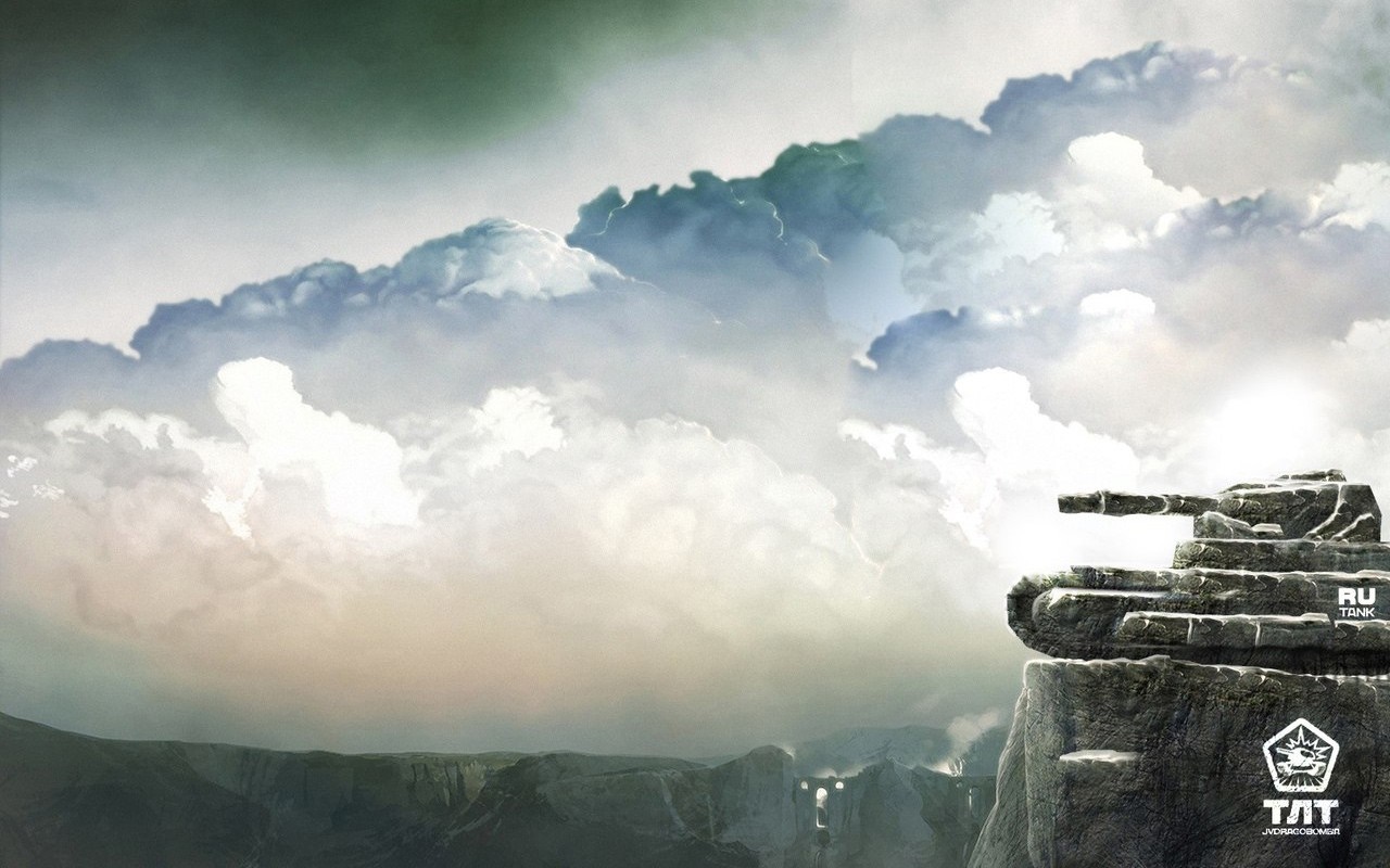 Tanki Online RU Tank on a cliff HD Wallpaper