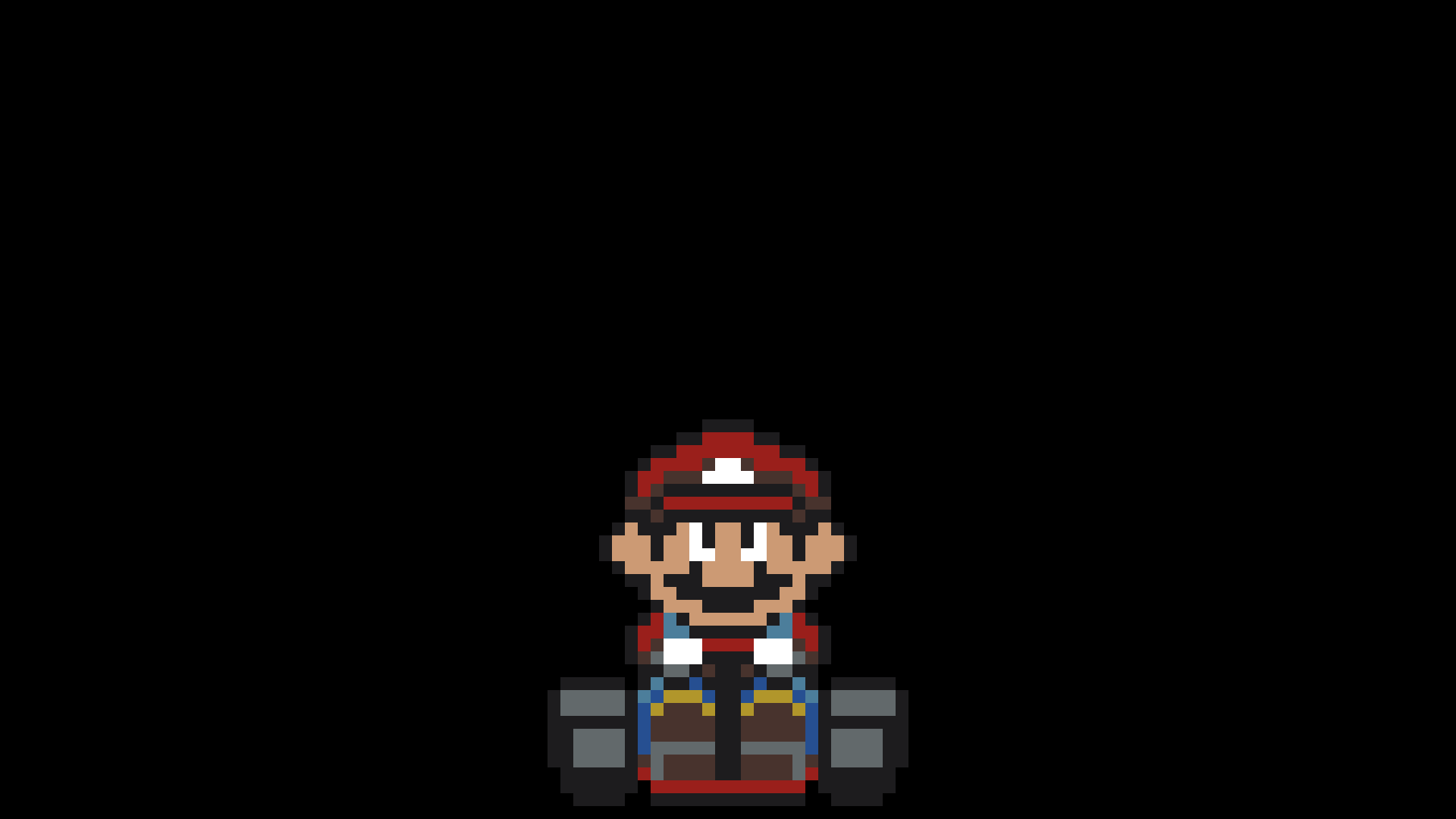 Mario from Super Mario Kart pixel art HD Wallpaper