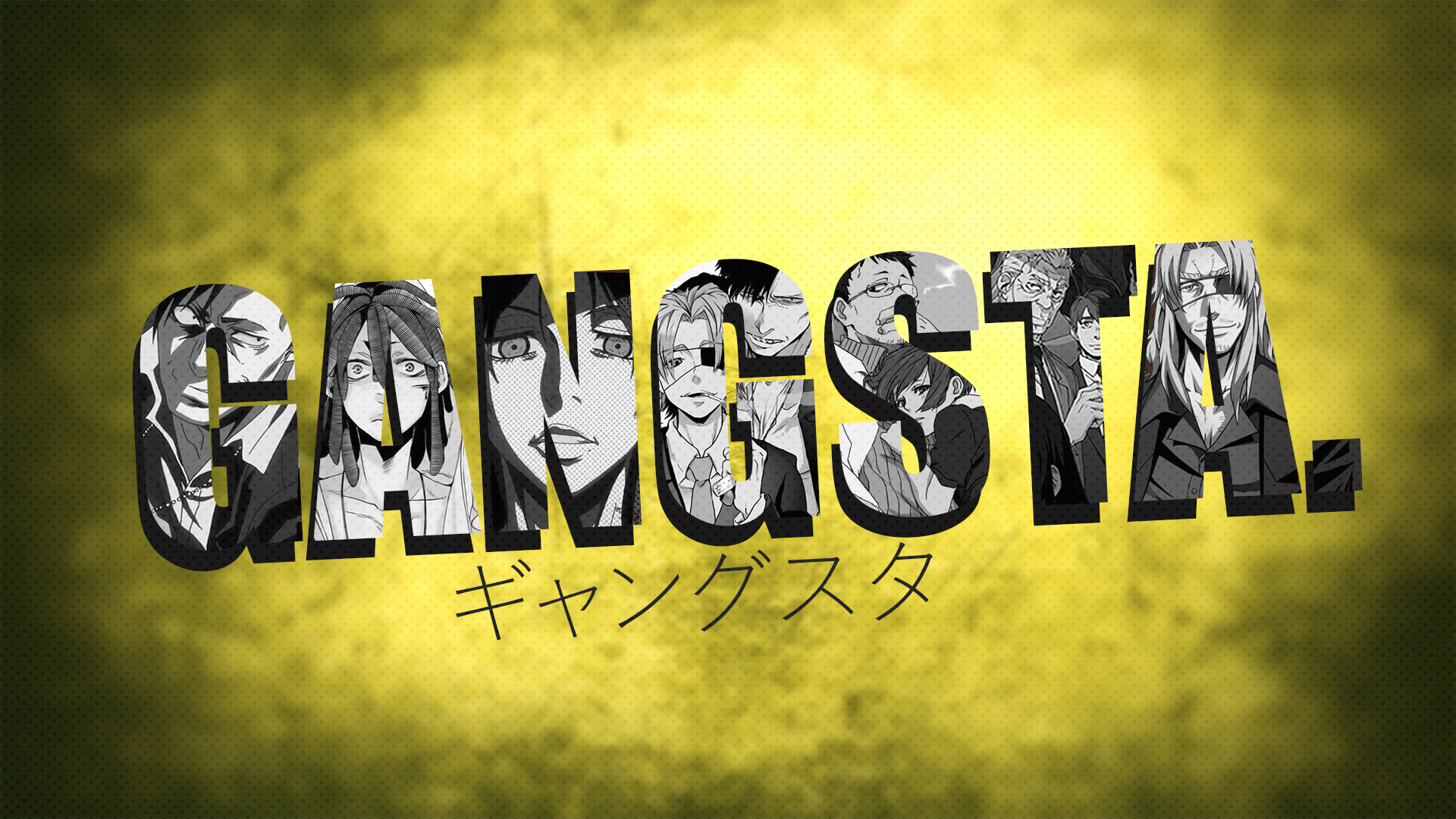 Gangsta. anime poster with Japanese text HD Wallpaper