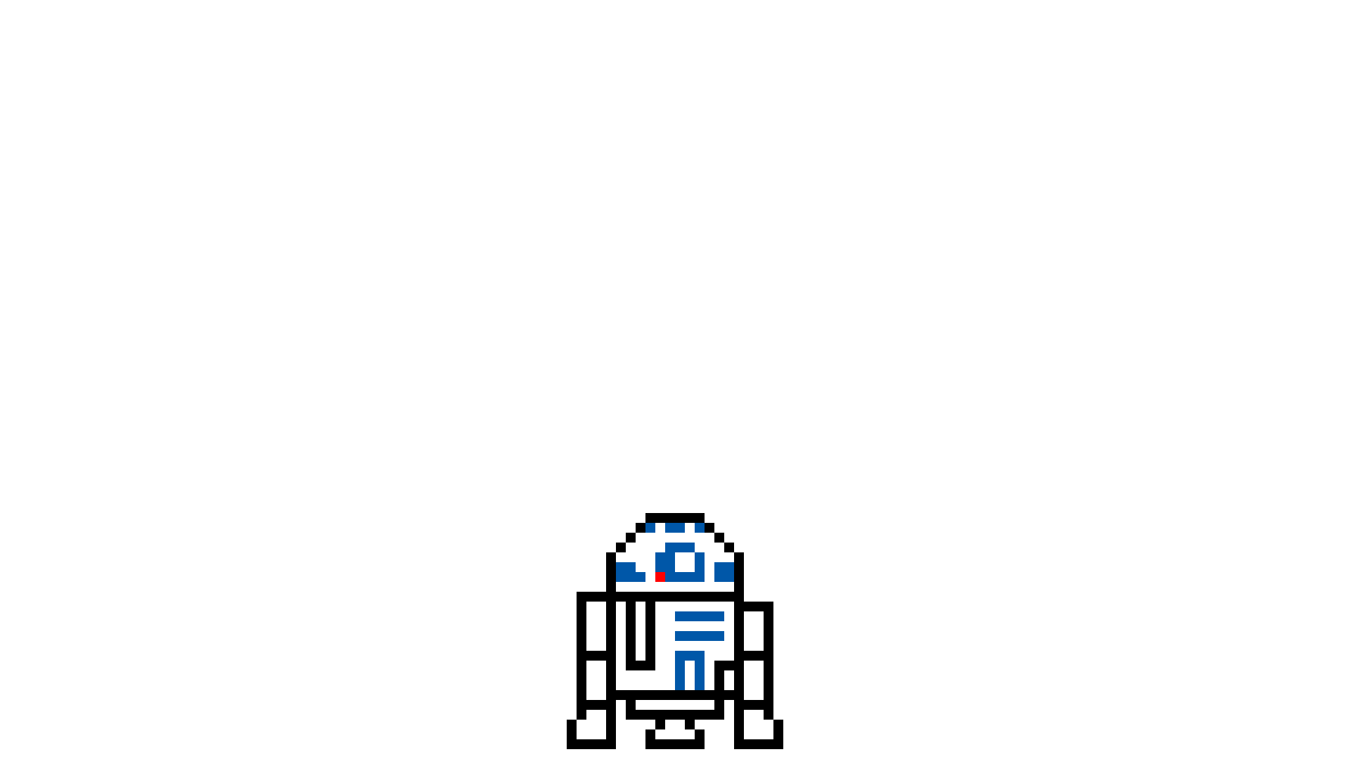 R2-D2 pixel art from Star Wars HD Wallpaper