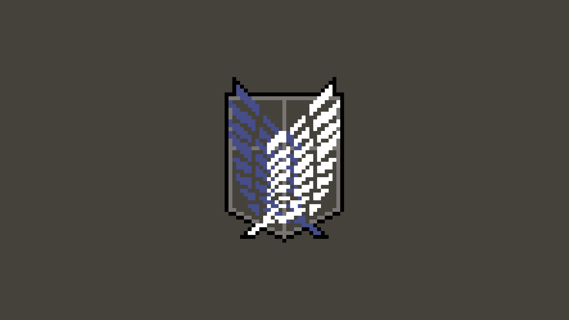 Scouting Legion logo from Shingeki no Kyojin pixel art HD Wallpaper
