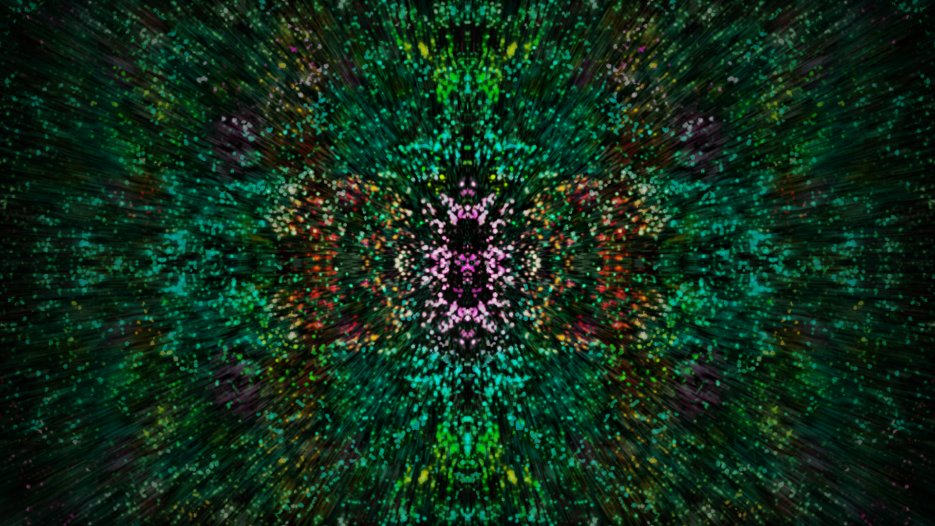 Abstract colorful explosion of dots and lines HD Wallpaper