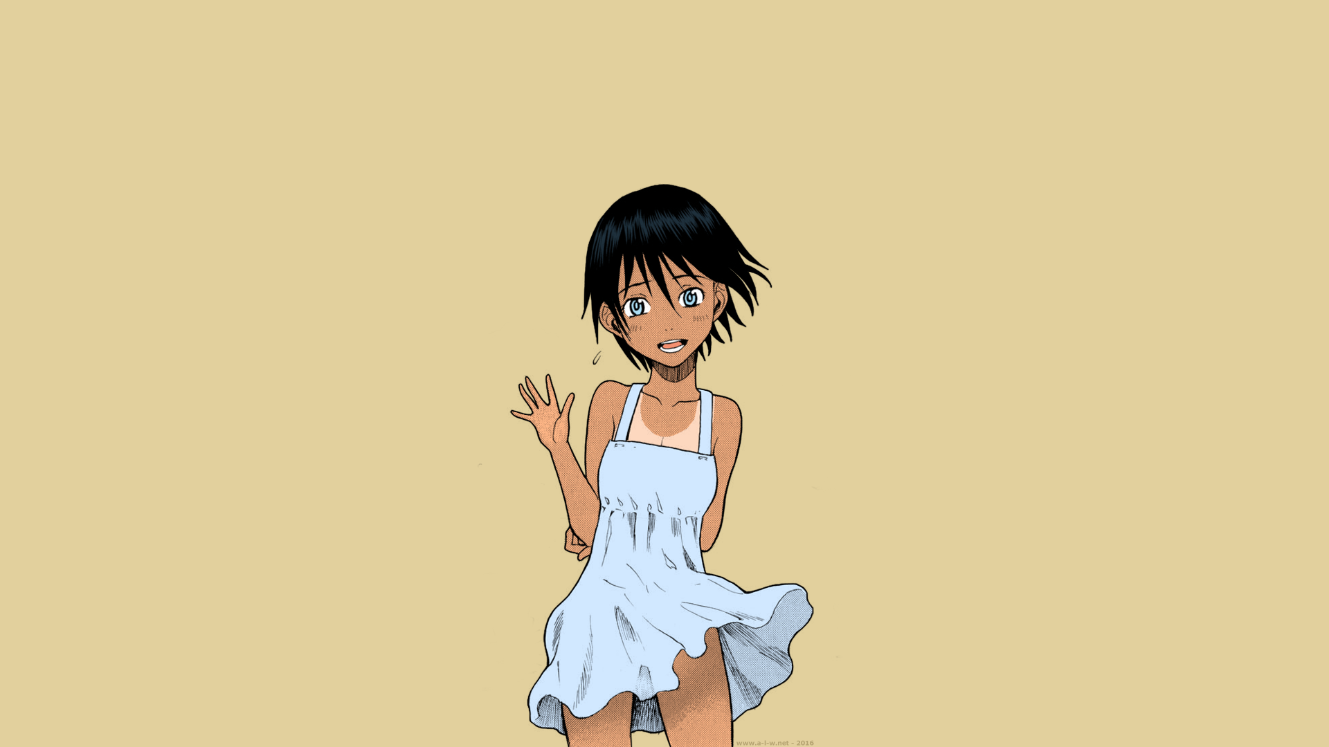 Shiden Akira from Chinatsu wearing a summer dress HD Wallpaper