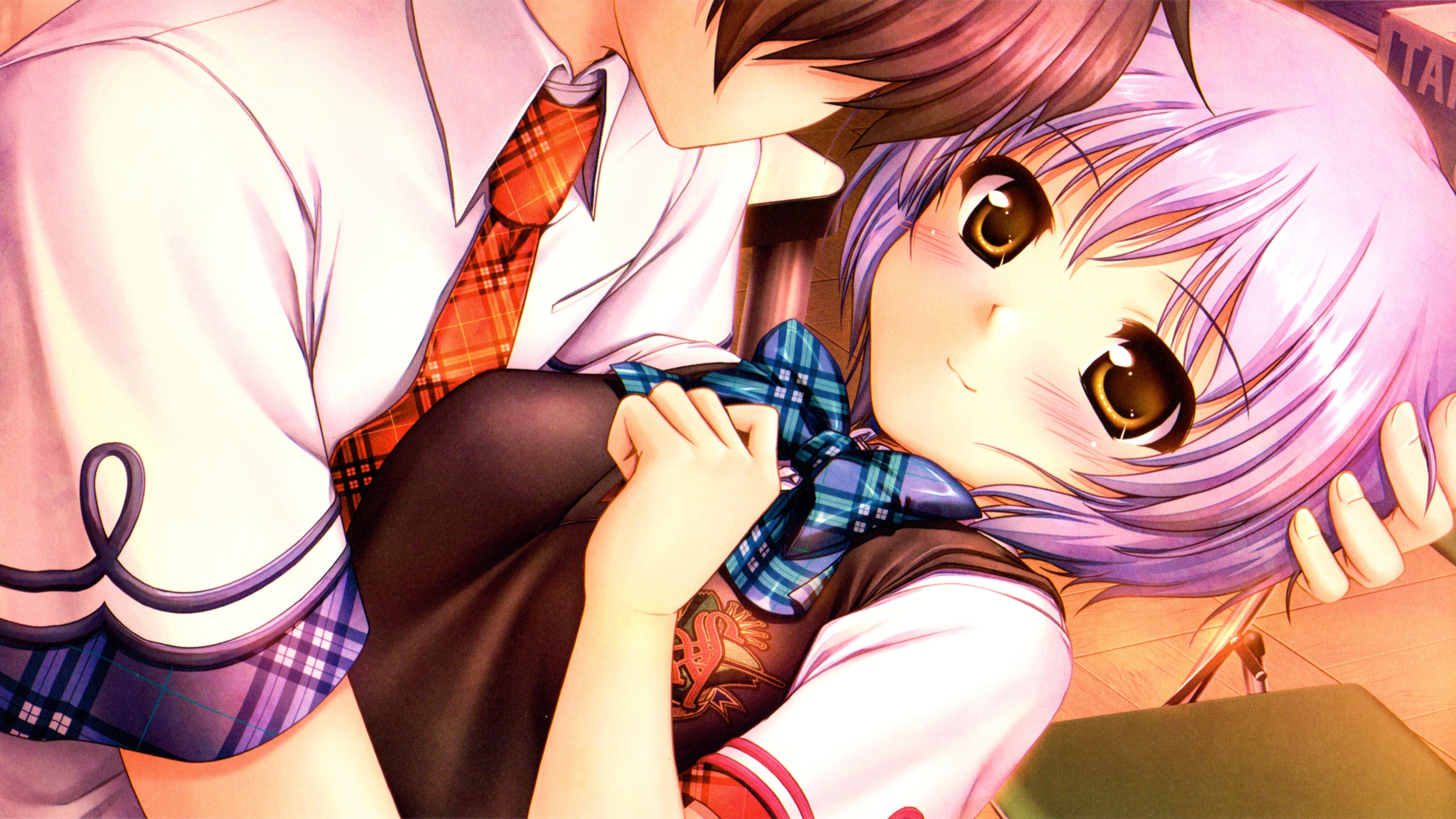 Misono Senri and Kakei Kyōtarō from Daitoshokan no Hitsujikai HD Wallpaper