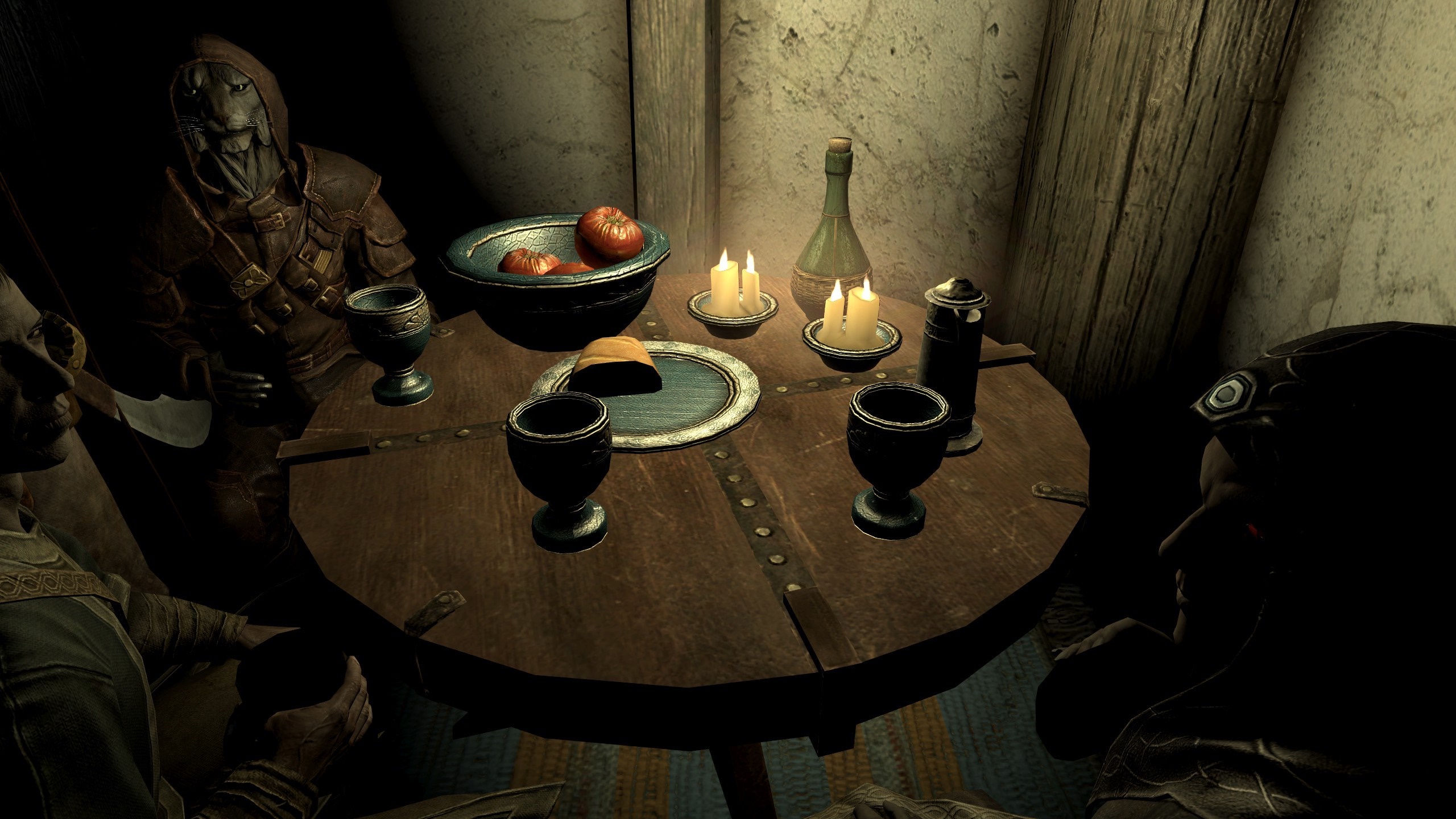 The Elder Scrolls V Skyrim screenshot of a gathering HD Wallpaper