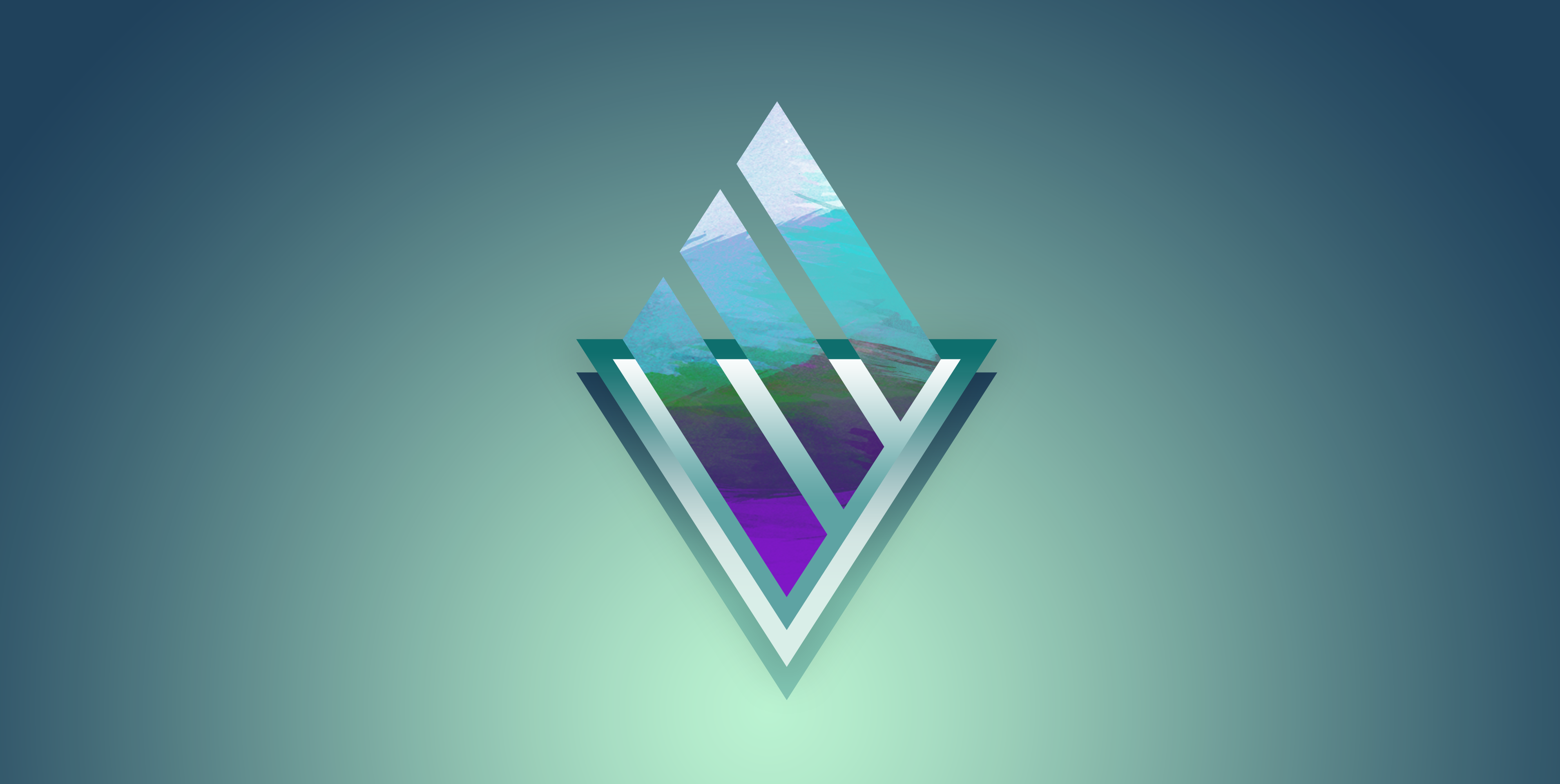 Abstract geometric logo with colorful texture HD Wallpaper