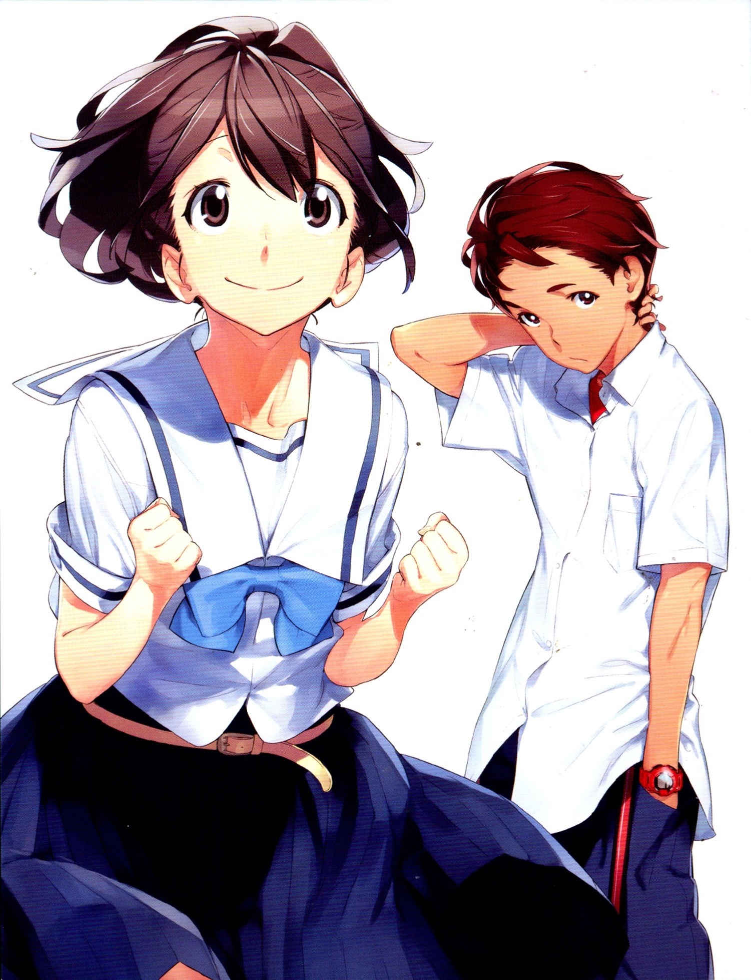 Senomiya Akiho and Yashio Kaito from Robotics;Notes HD Wallpaper