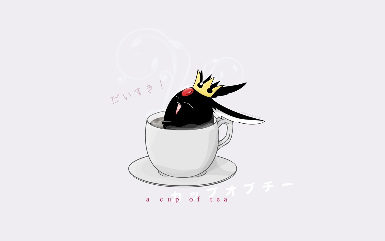 Mokona from HOLiC in a cup of tea HD Wallpaper
