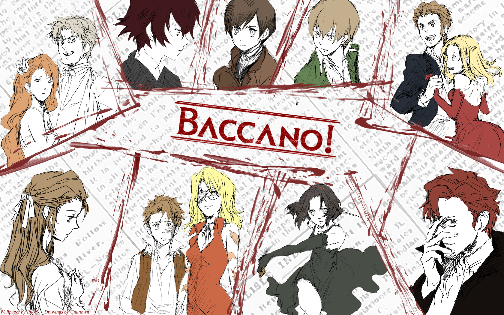 Baccano! characters illustration HD Wallpaper