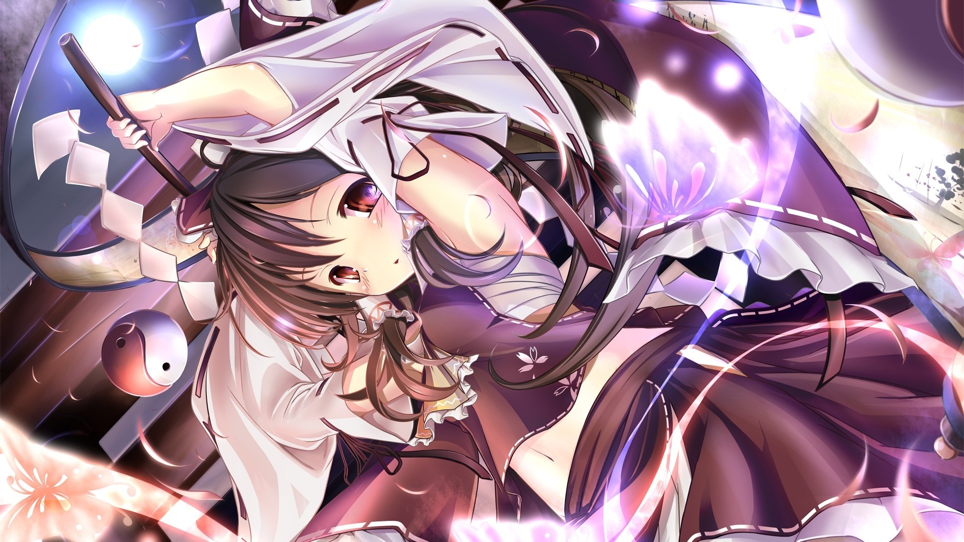 Reimu Hakurei from Touhou Project HD Wallpaper