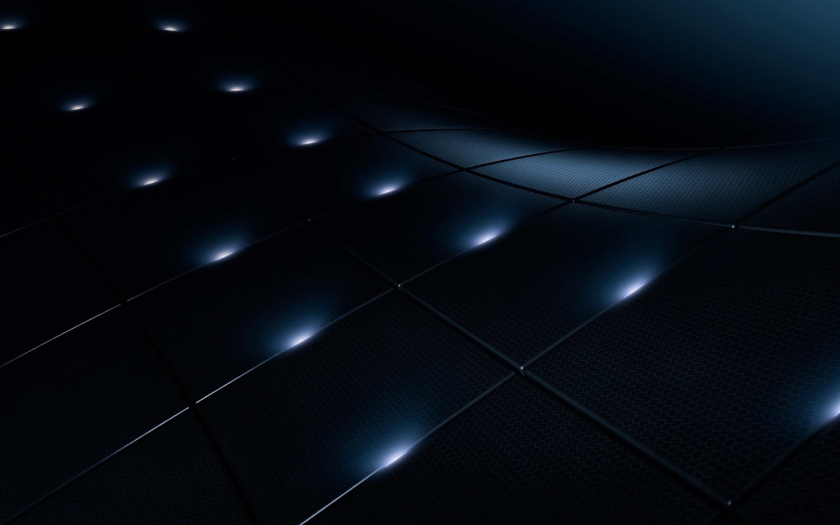 Abstract dark surface with glowing spotlights HD Wallpaper