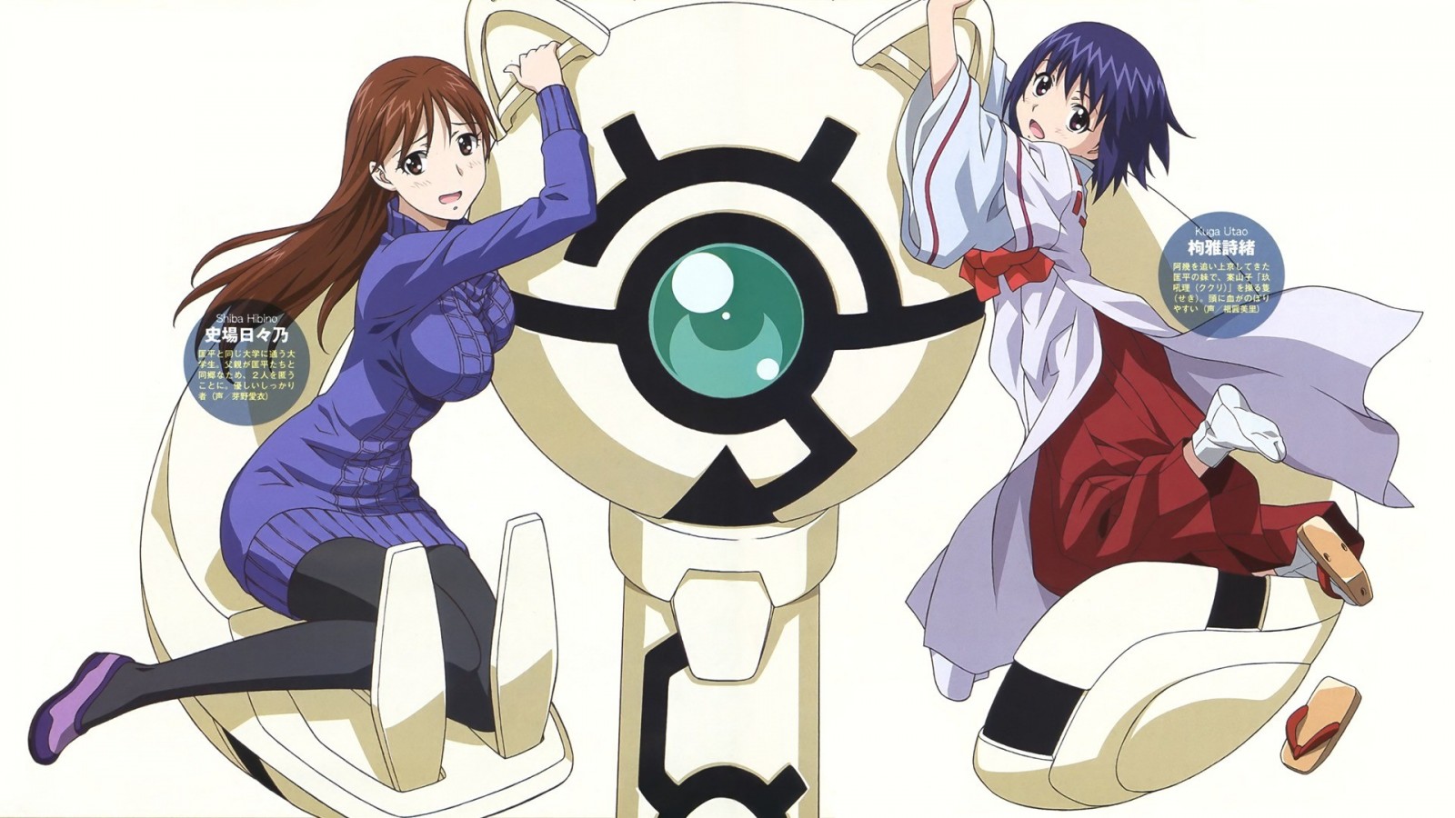 Shiba Hibino and Kuga Utao from Kamisama Dolls HD Wallpaper