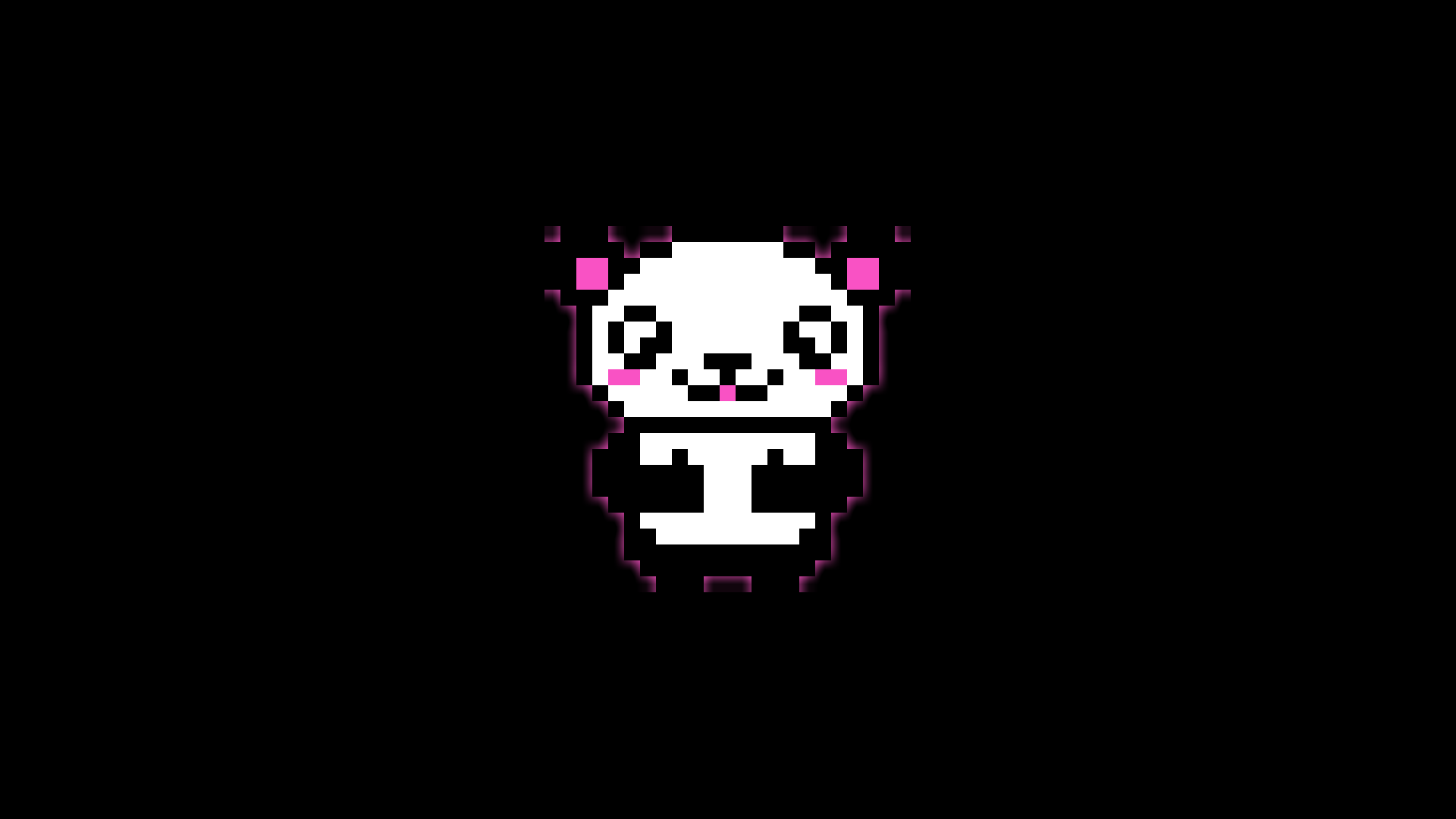 Pixel art panda logo HD Wallpaper
