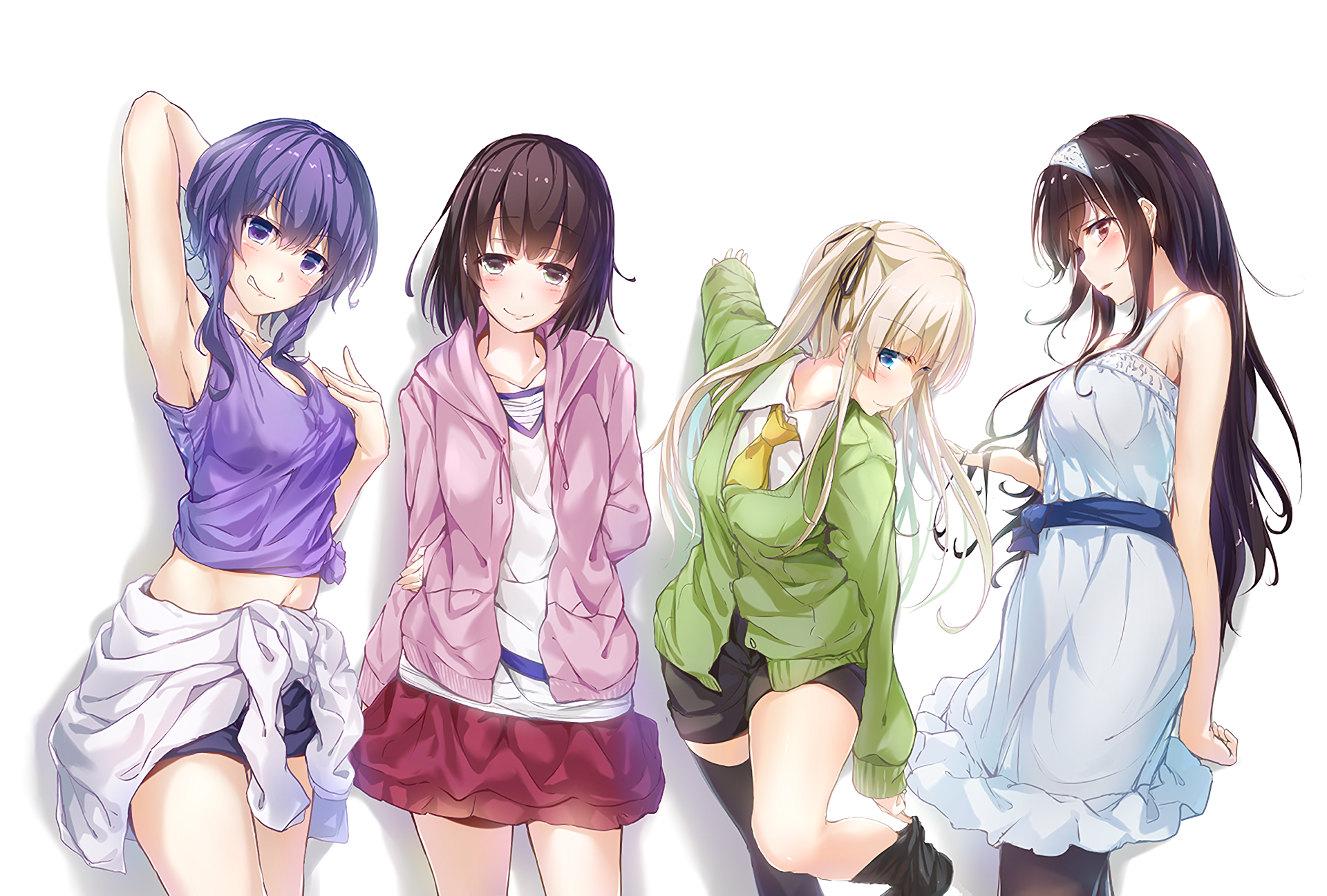 Four girls from Saenai Heroine no Sodatekata HD Wallpaper