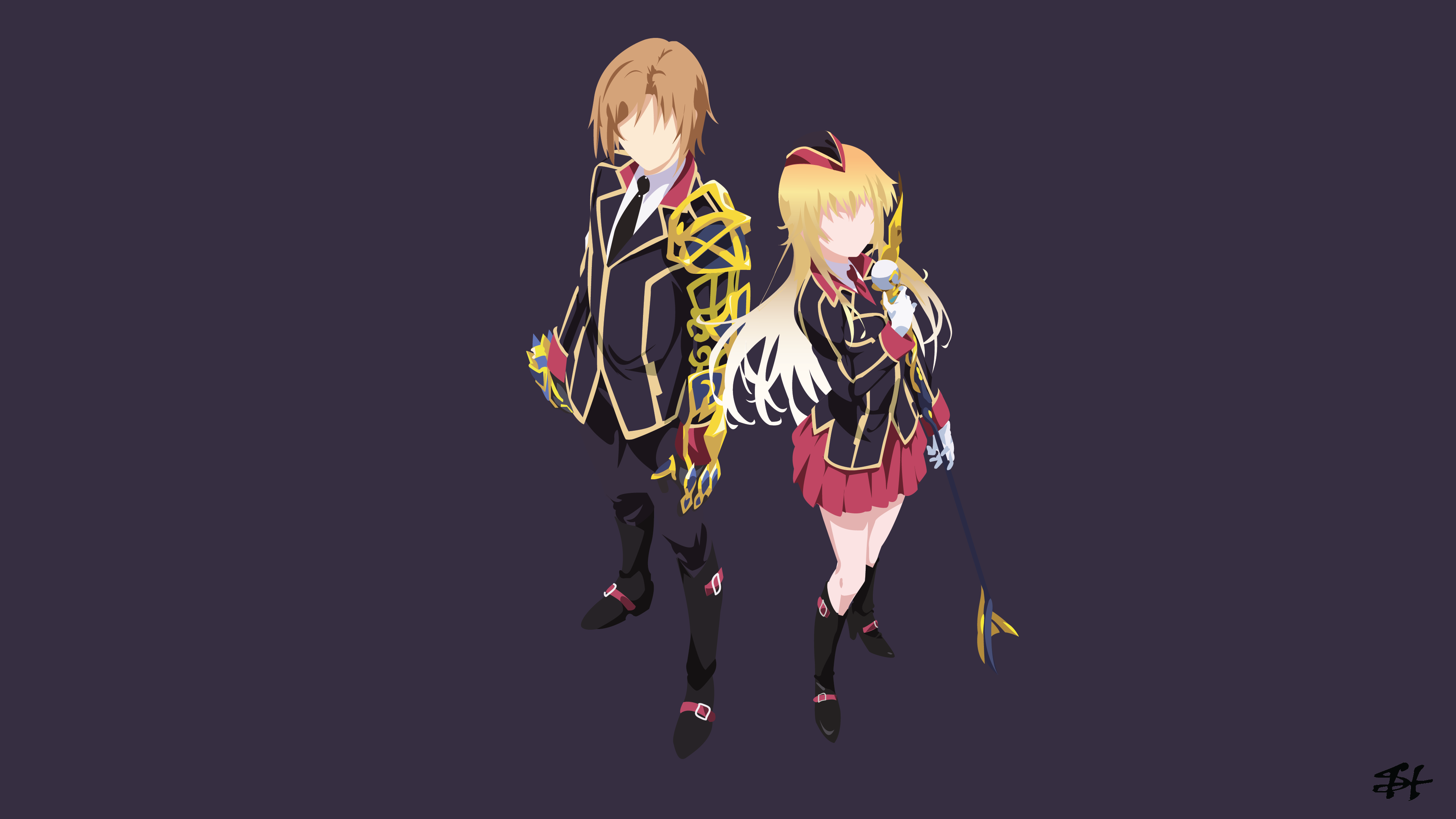 Suzaku Ichiya and Utara Kanaria from Qualidea Code HD Wallpaper