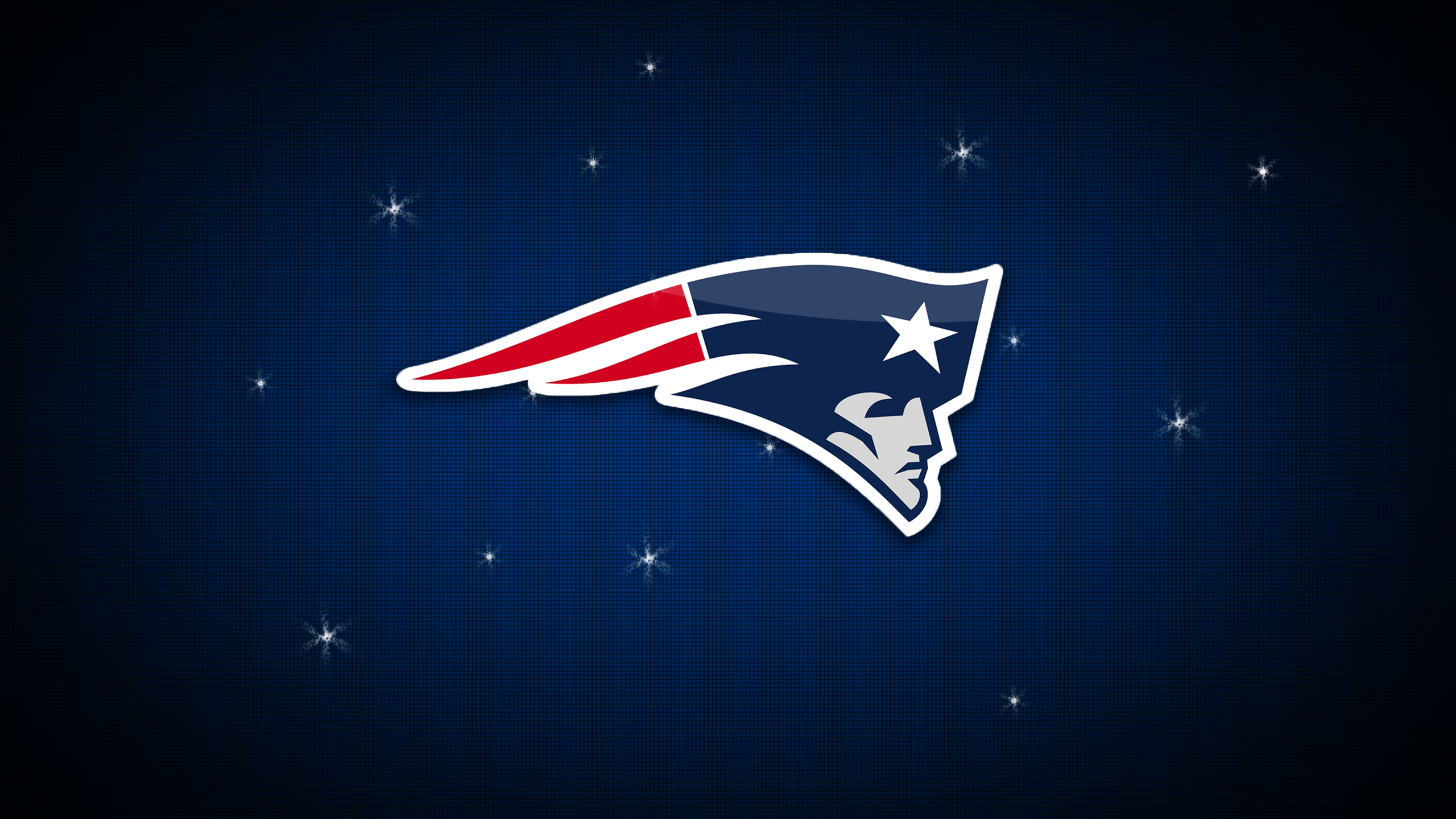 New England Patriots logo on a blue background with stars HD Wallpaper