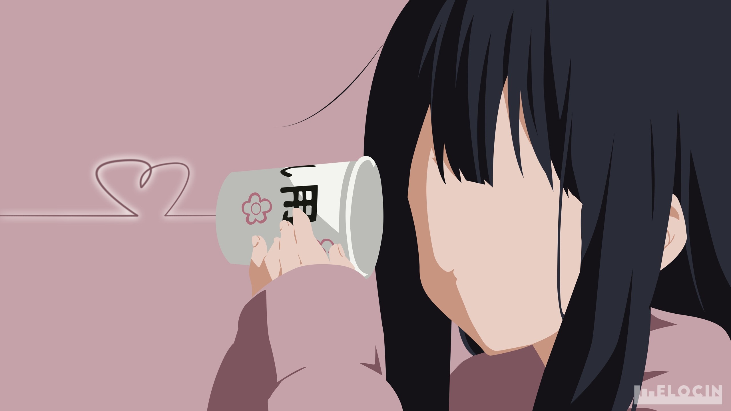 Tamako Market: Kitashirakawa Tamako holding a cup HD Wallpaper