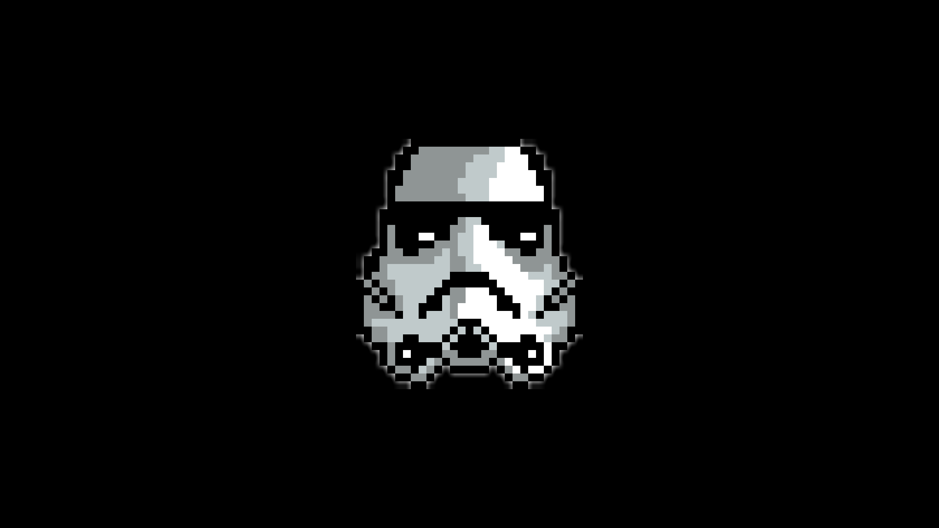 Pixel art Stormtrooper helmet from Star Wars HD Wallpaper