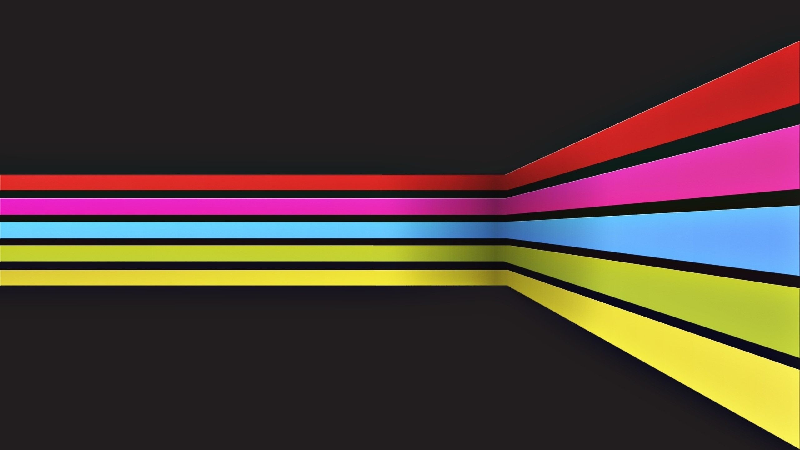 Abstract colorful stripes on a dark background HD Wallpaper