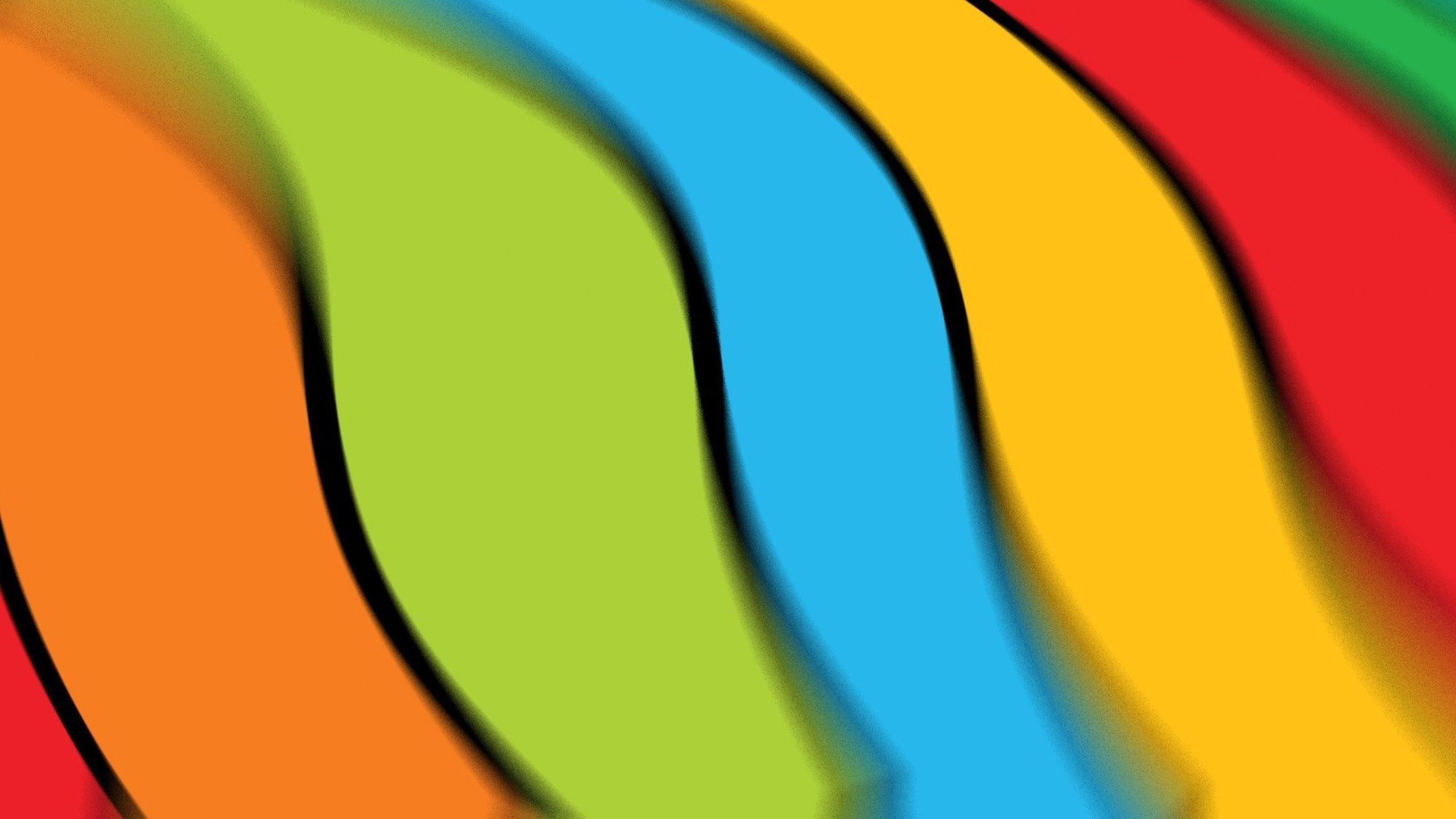 Abstract wavy lines of multiple colors HD Wallpaper