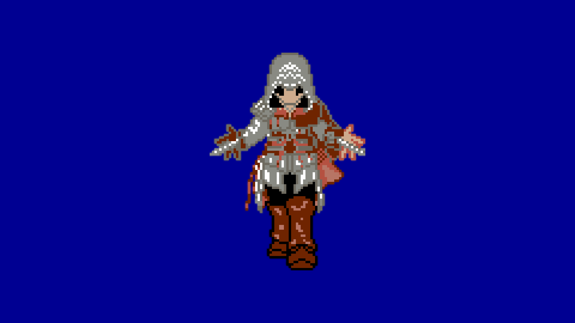 Ezio Auditore da Firenze from Assassin's Creed II pixel art HD Wallpaper