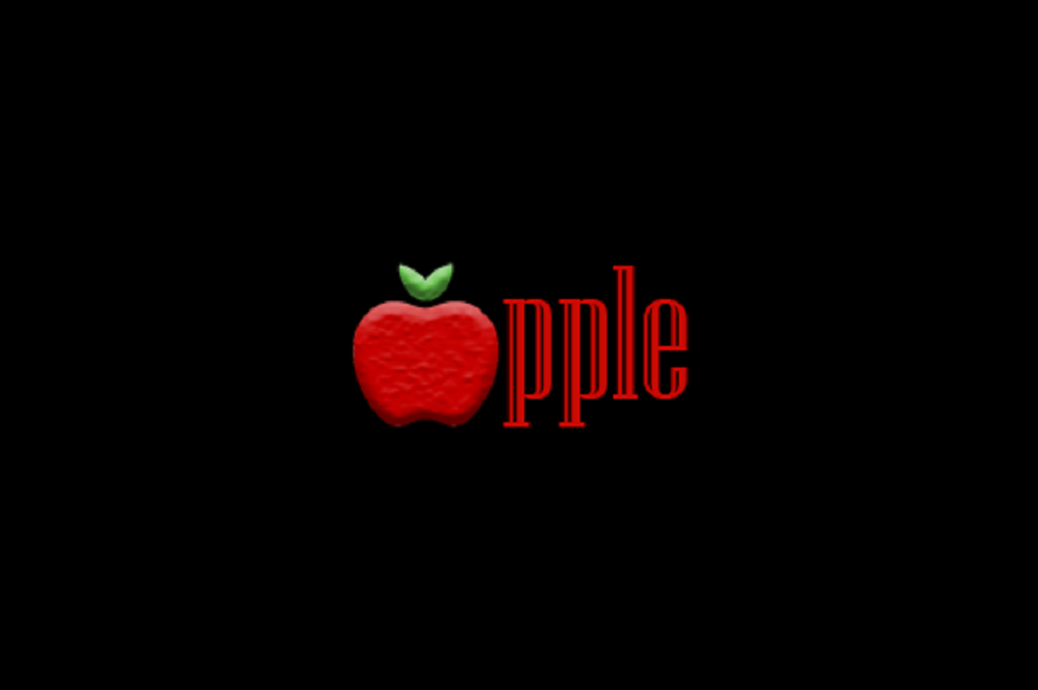 Apple logo with red text HD Wallpaper