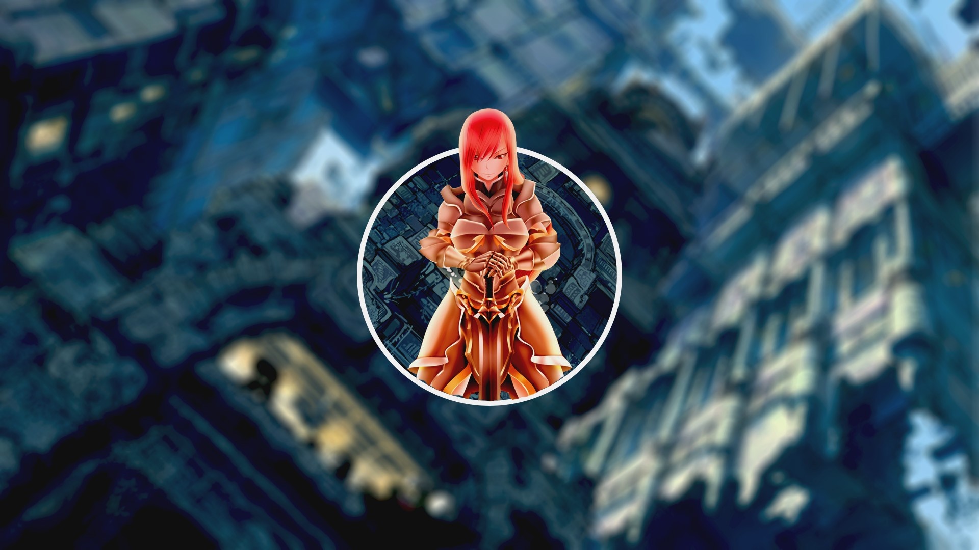 Erza Scarlet from Fairy Tail in armor HD Wallpaper