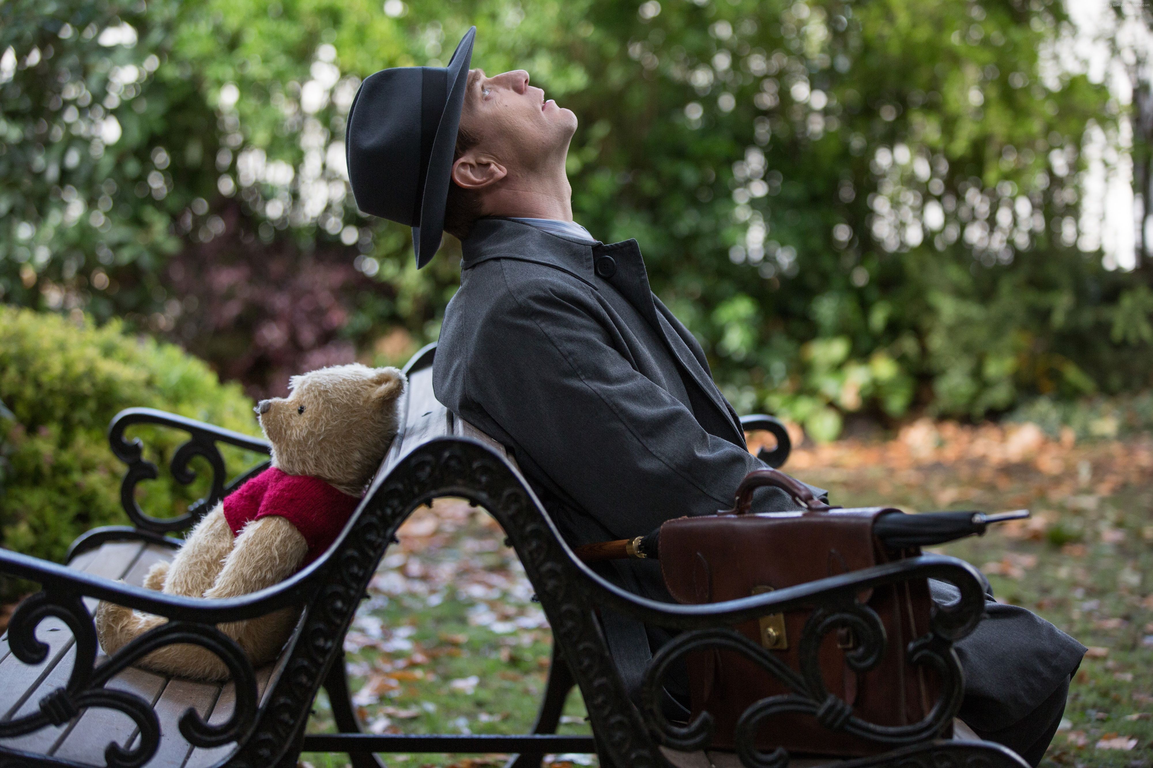 4K Winnie-the-Pooh with Ewan McGregor as Christopher Robin HD Wallpaper