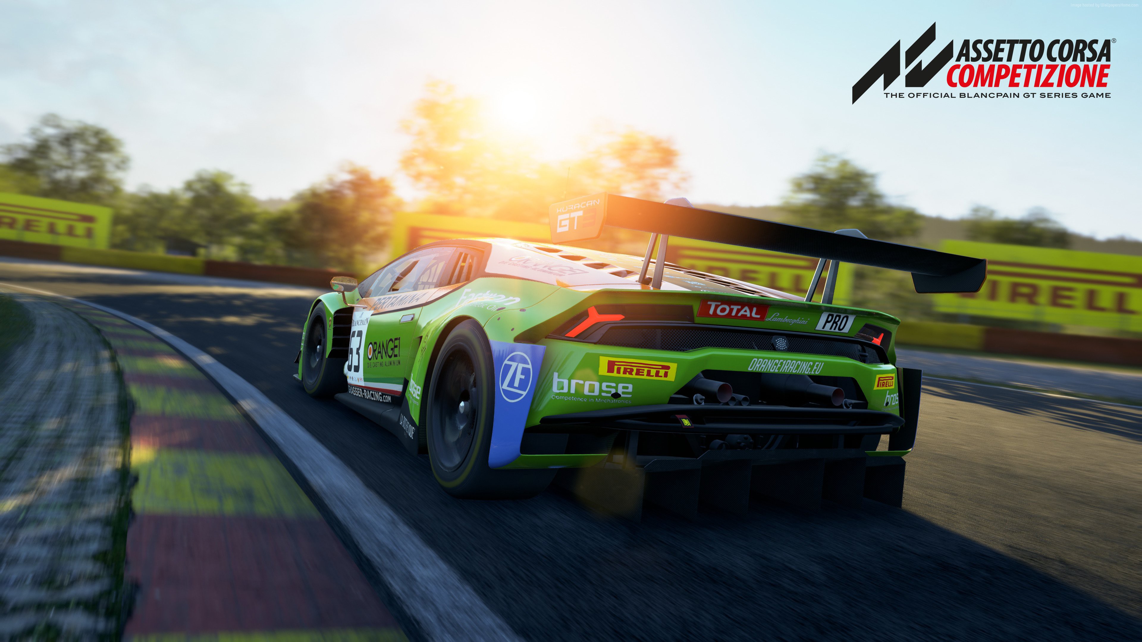 4K Assetto Corsa Competizione Lamborghini GT Racing HD Wallpaper