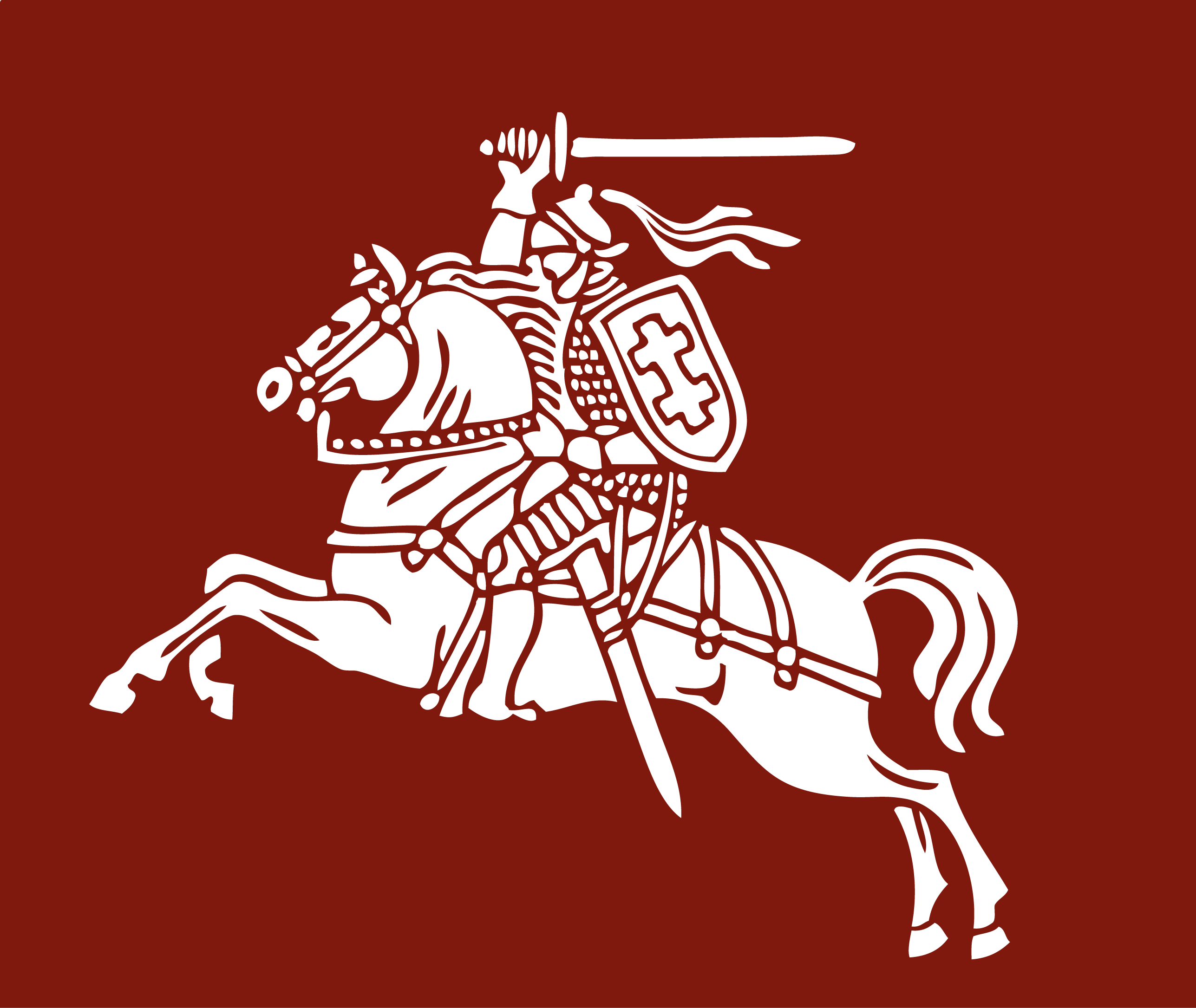 Flag of Lithuania with Coat of Arms HD Wallpaper