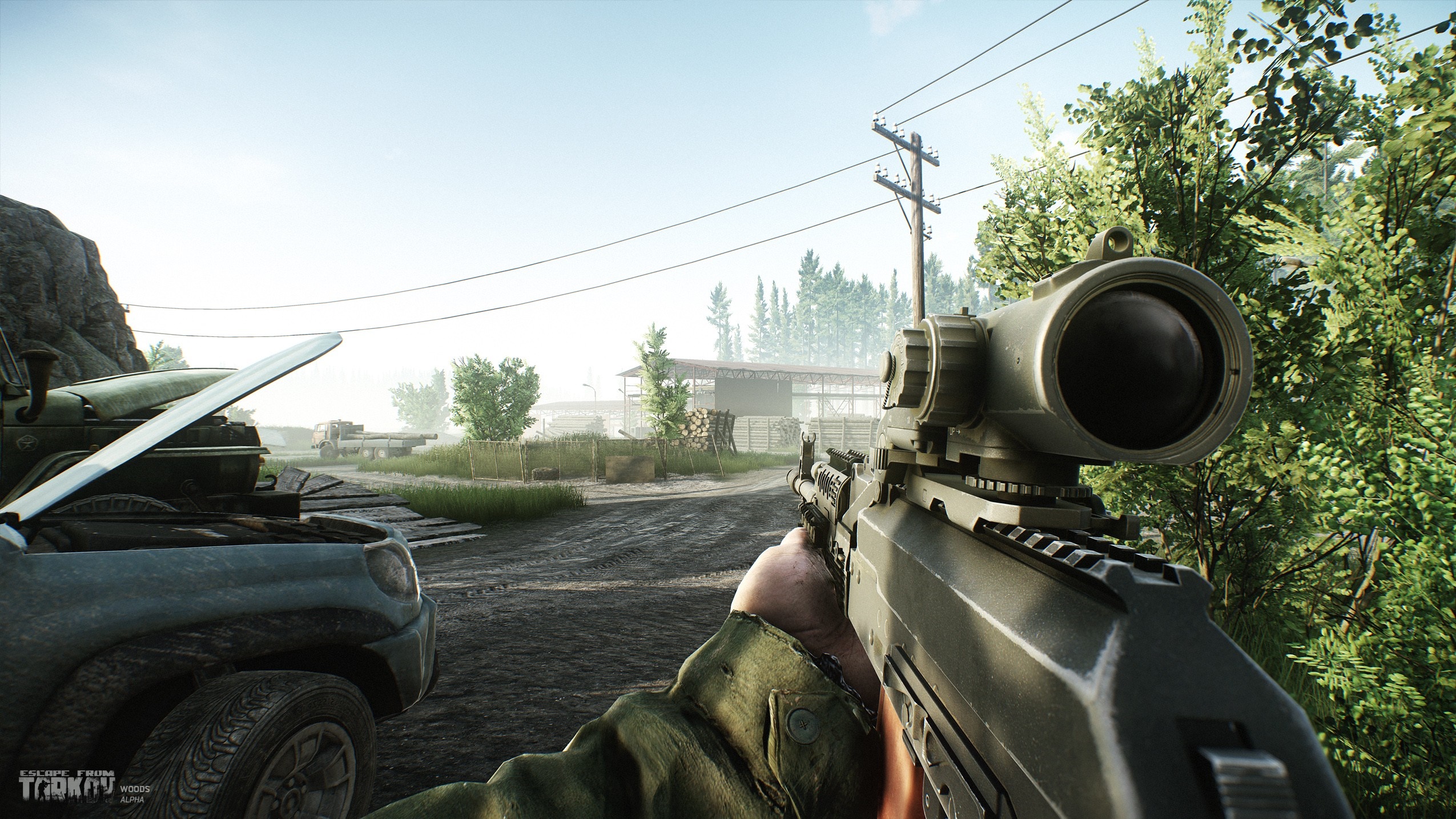 Soldier aiming assault rifle in Escape from Tarkov HD Wallpaper