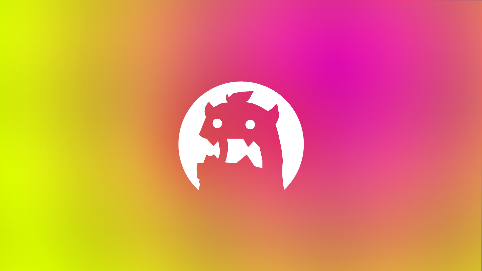 Illustration of a monster logo with a gradient background HD Wallpaper