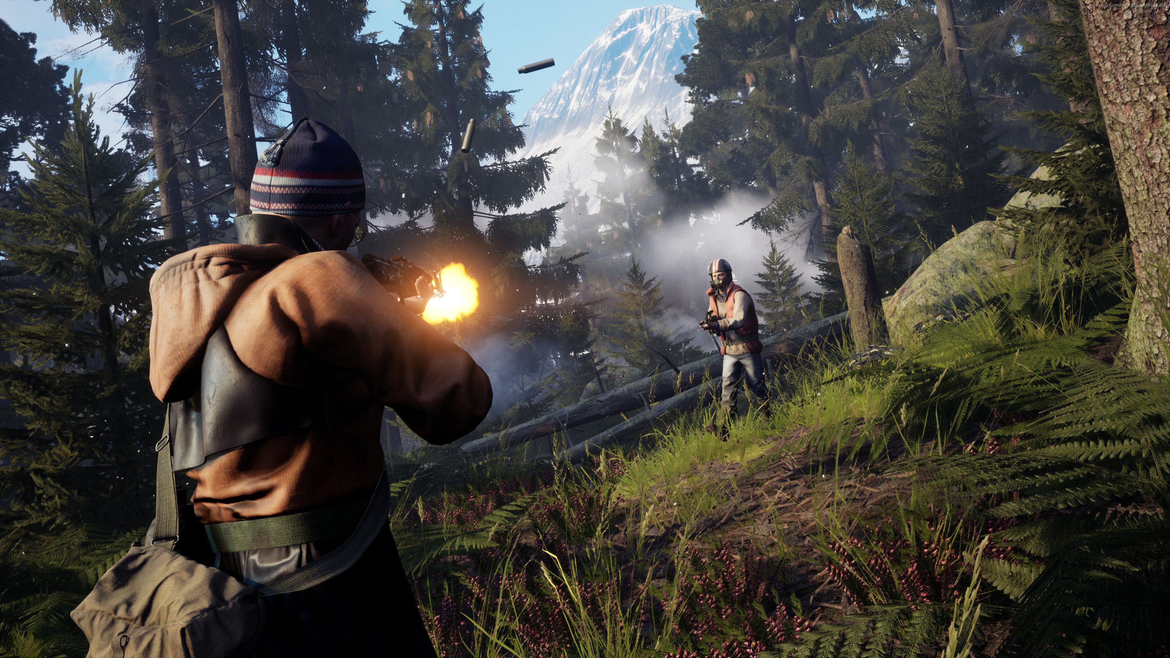 Vigor 4K screenshot of a firefight in a forest HD Wallpaper