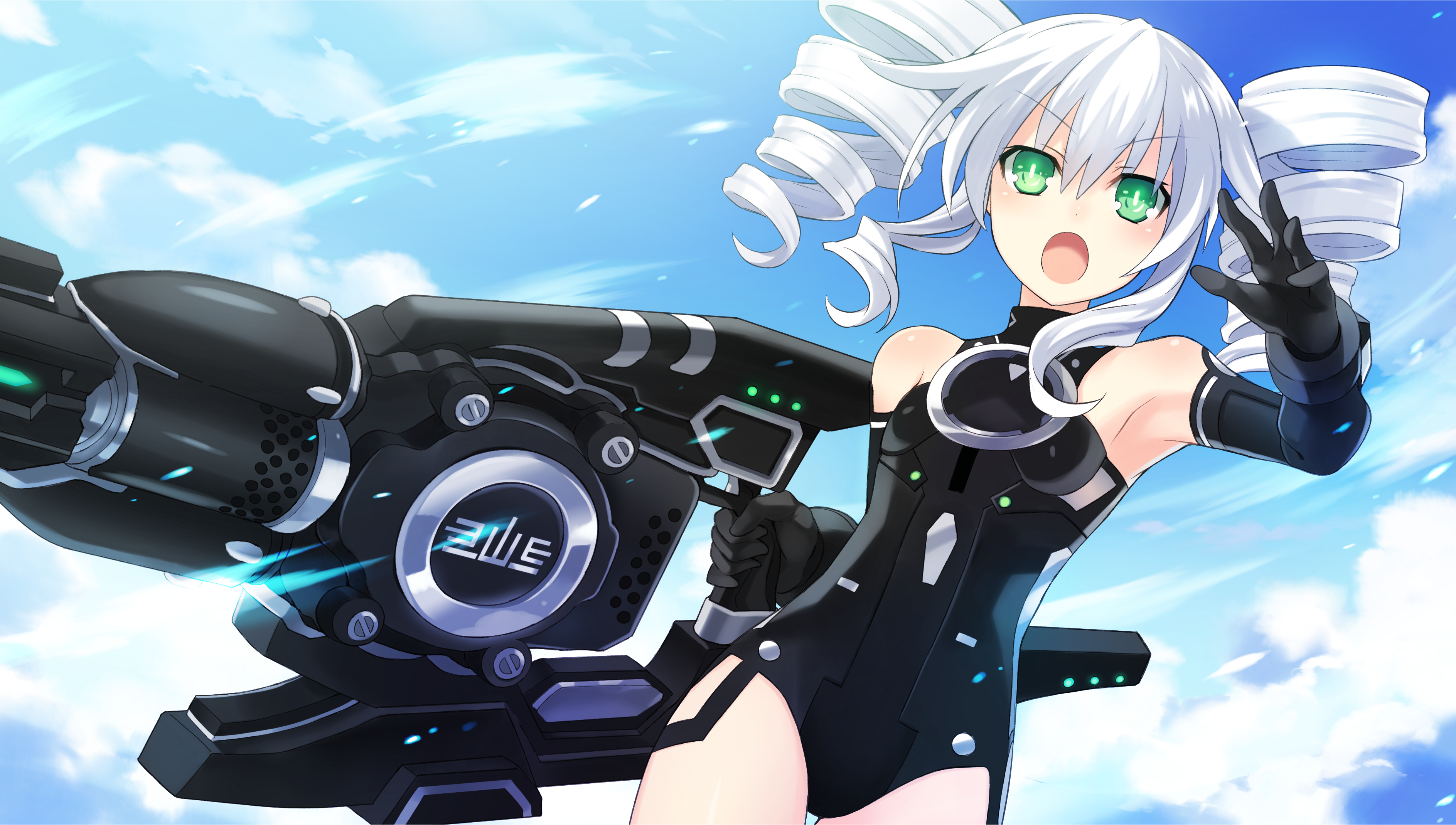 Uni from Hyperdimension Neptunia with a large gun HD Wallpaper