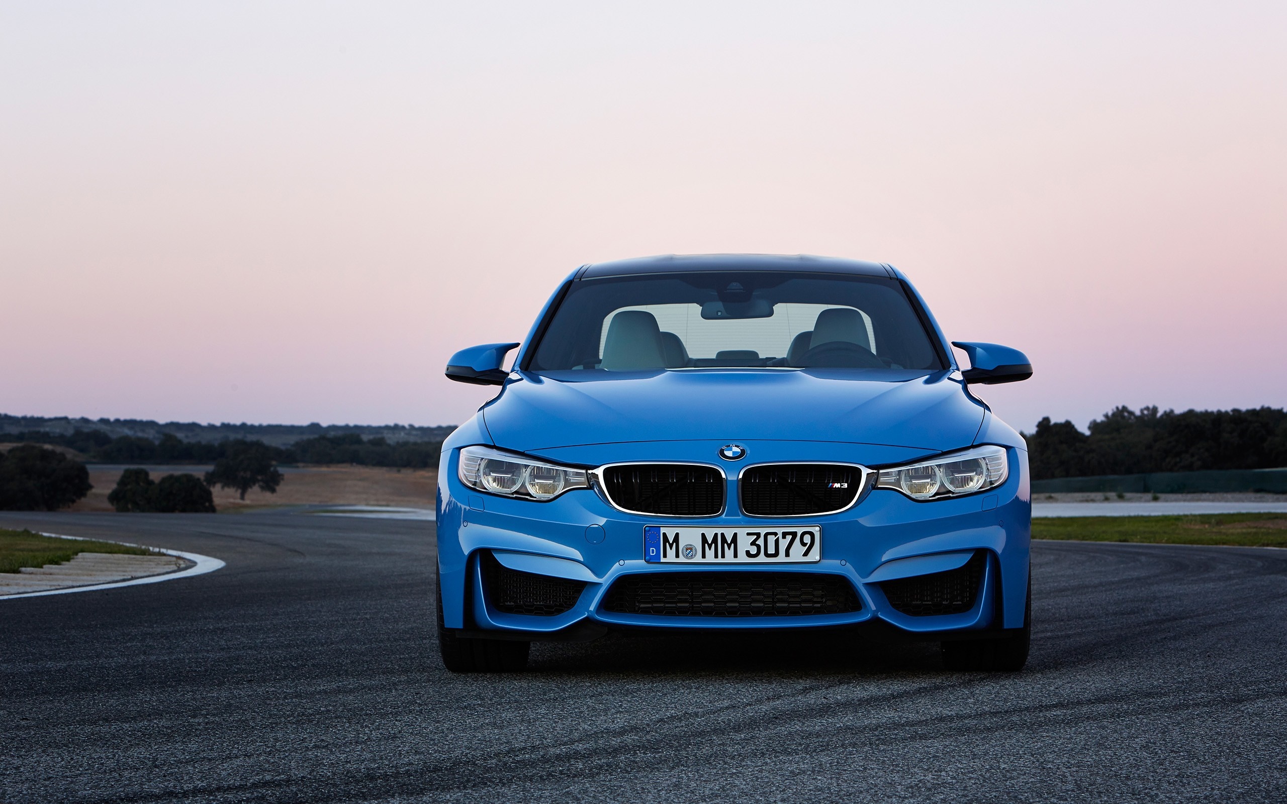 Blue BMW M4 Coupe on a Race Track HD Wallpaper