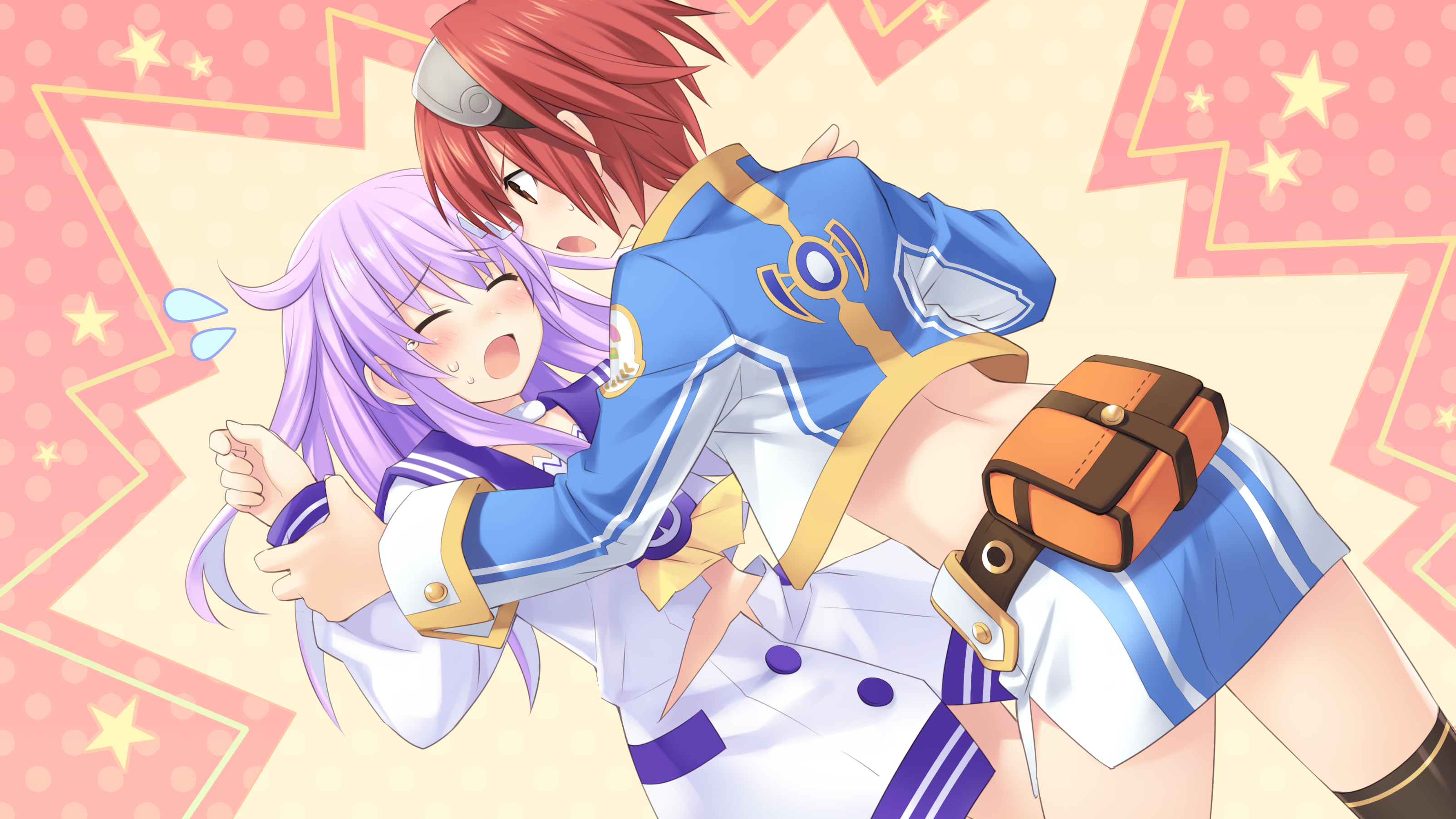 Nepgear and Falcom from Hyperdimension Neptunia HD Wallpaper