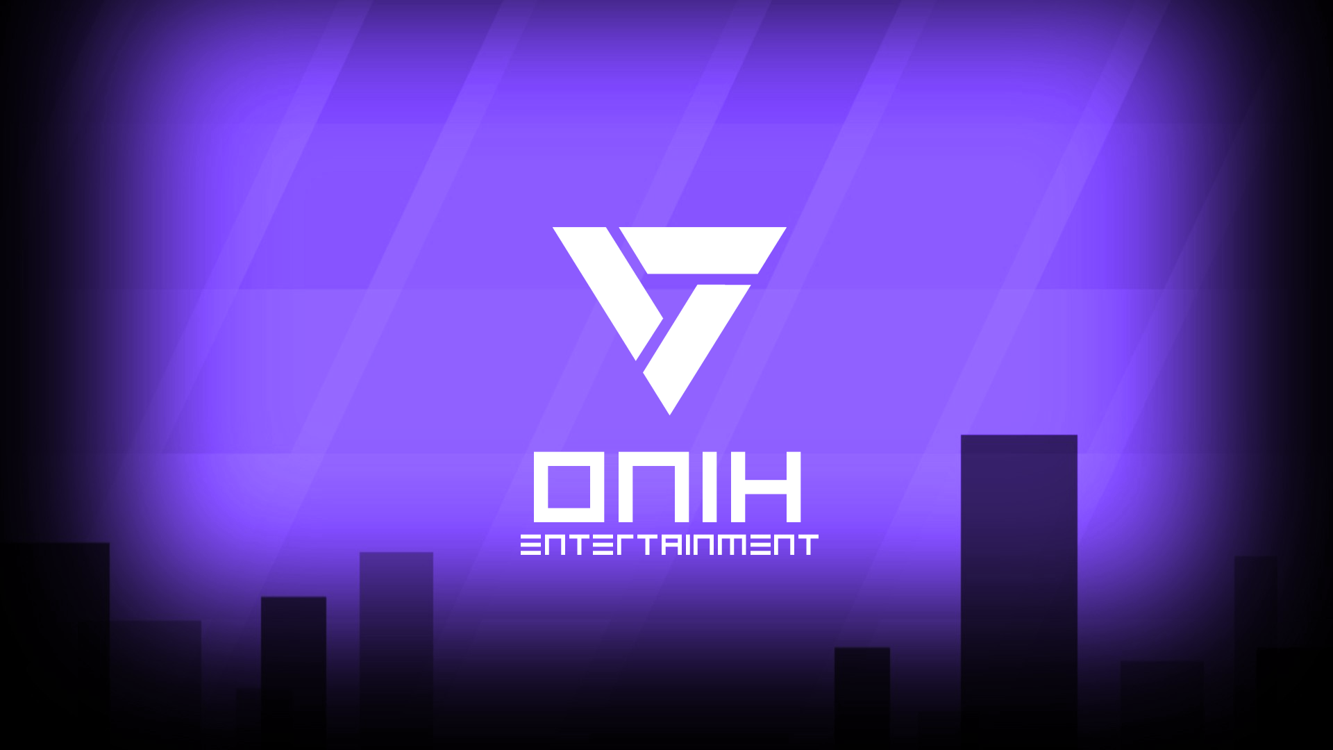 Onih Entertainment logo with abstract geometric background HD Wallpaper