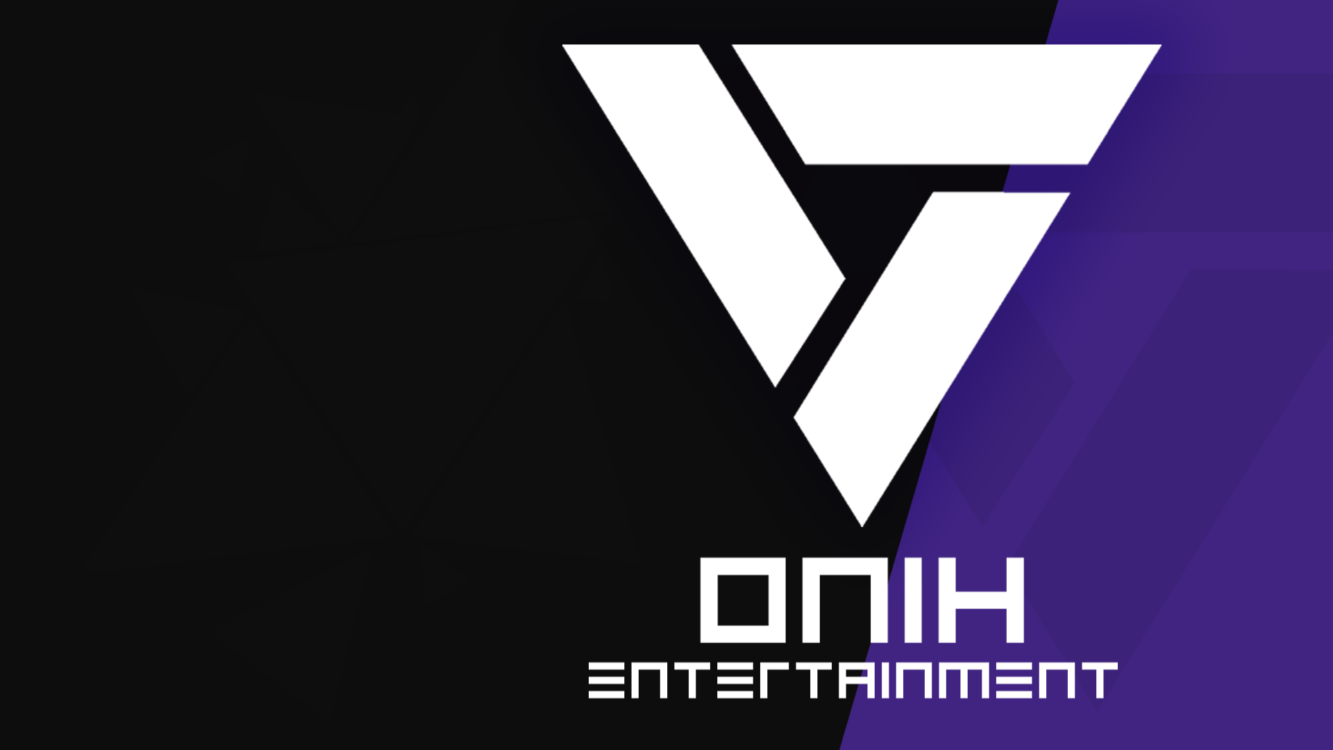 Onih Entertainment logo with geometric design HD Wallpaper