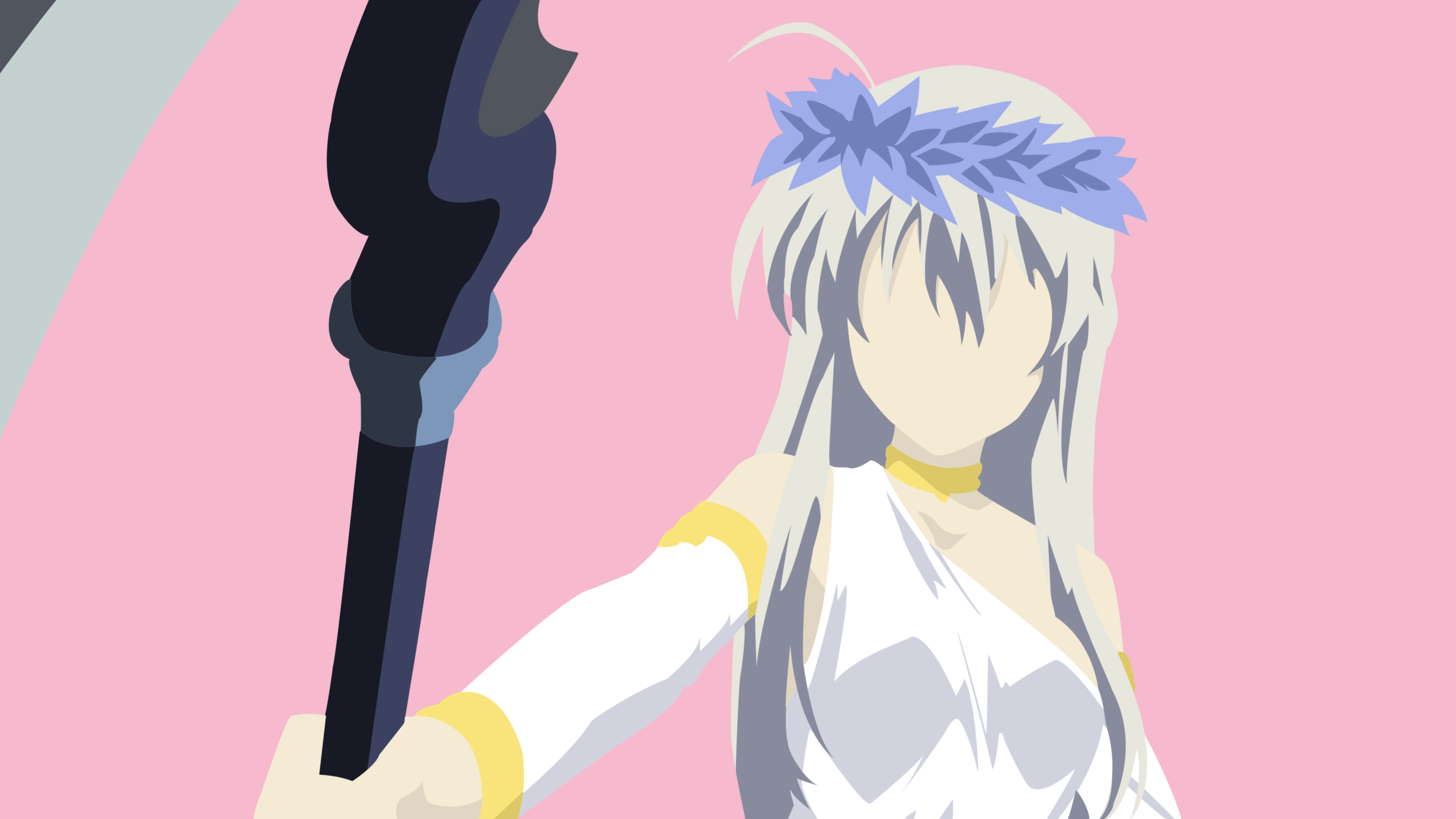 Athena from Campione! holding a staff HD Wallpaper
