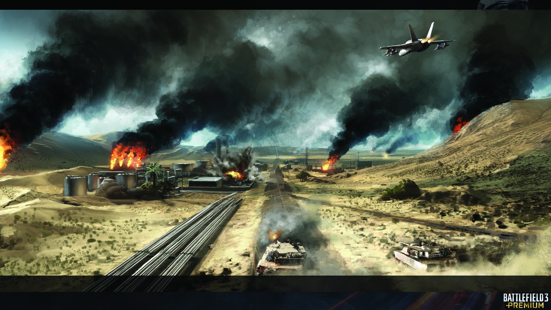 Battlefield 3 Premium screenshot of a war scene HD Wallpaper