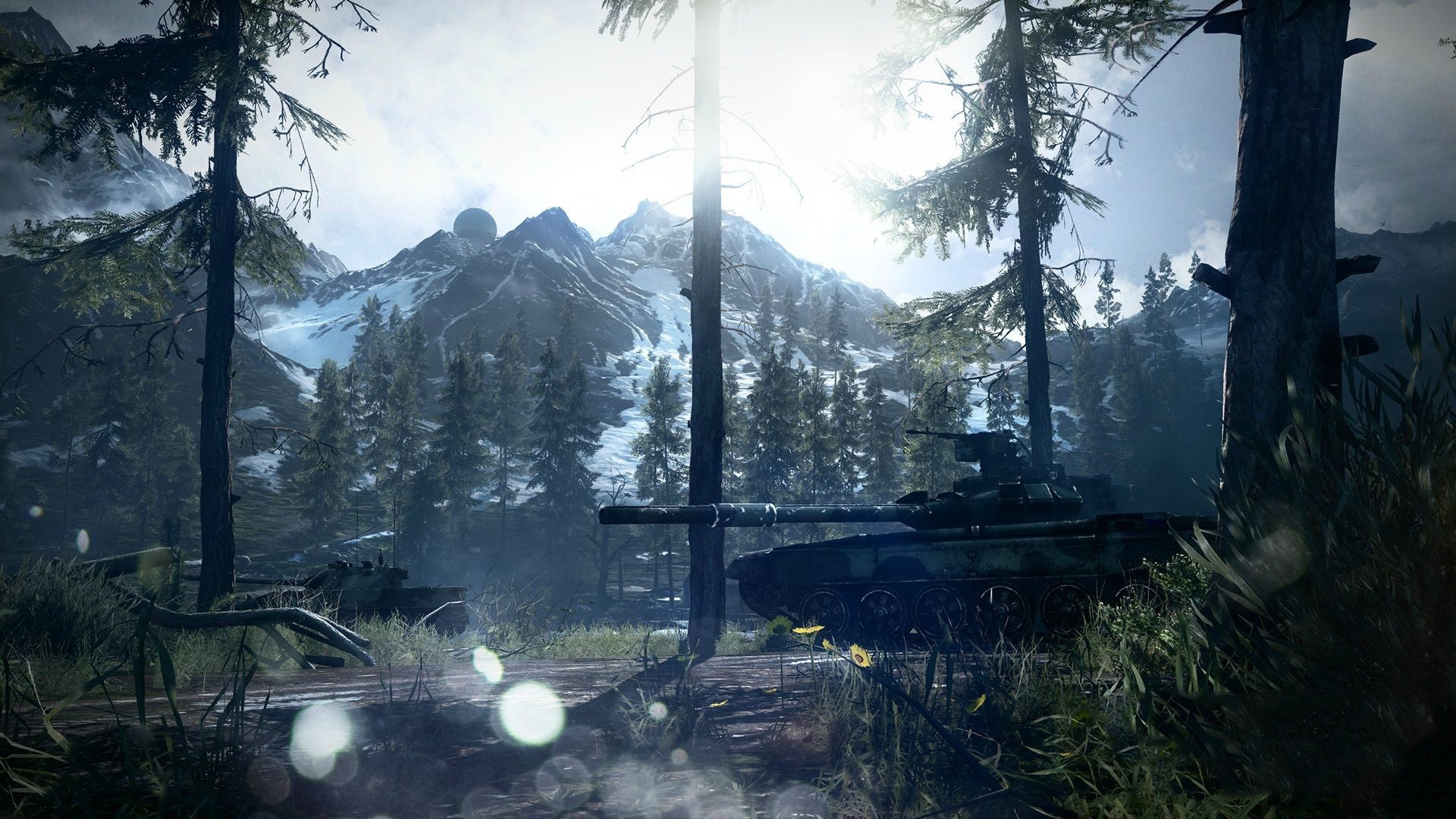 Battlefield 3 screenshot of tanks in a forest HD Wallpaper