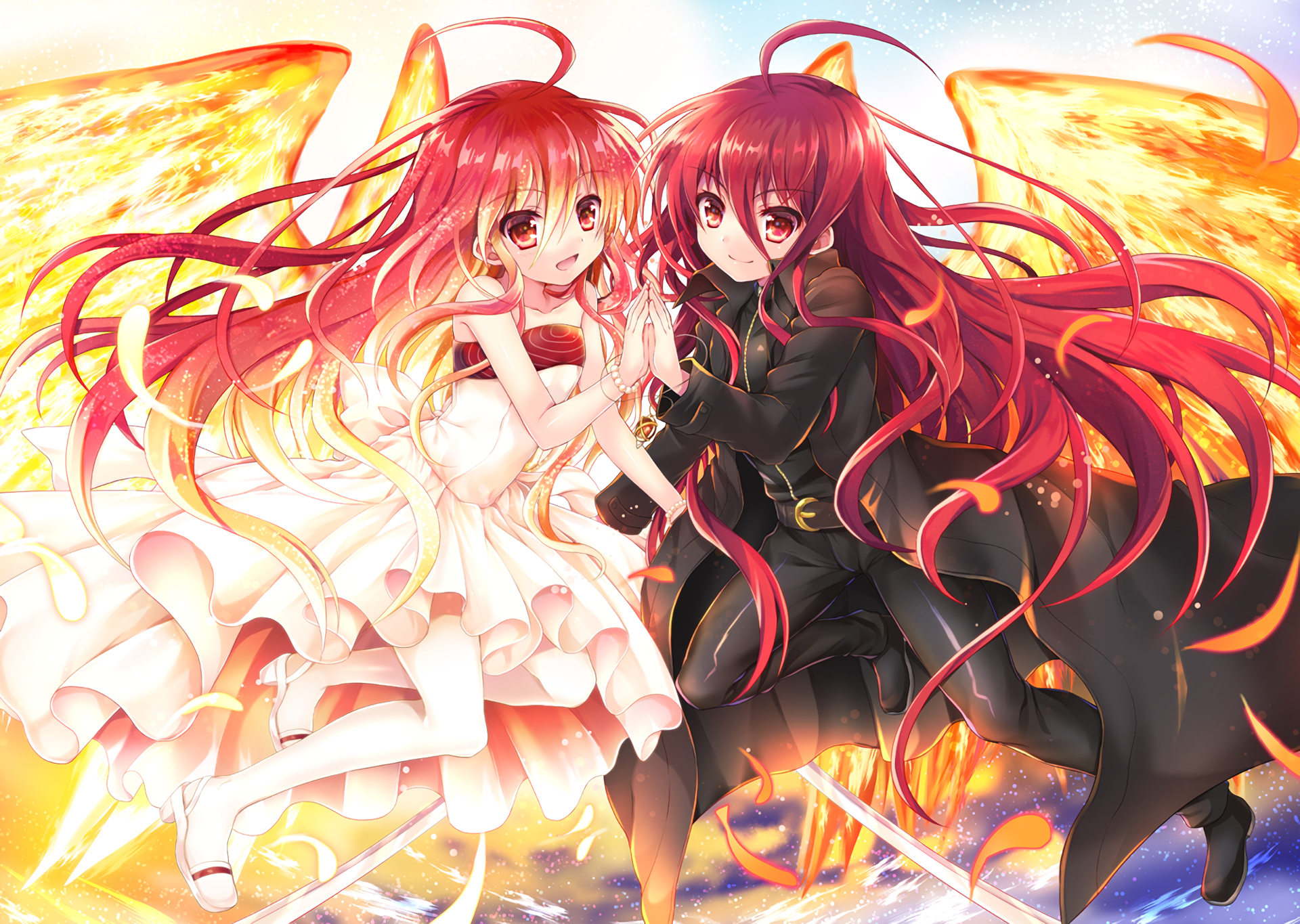 Shana from Shakugan no Shana with another girl HD Wallpaper