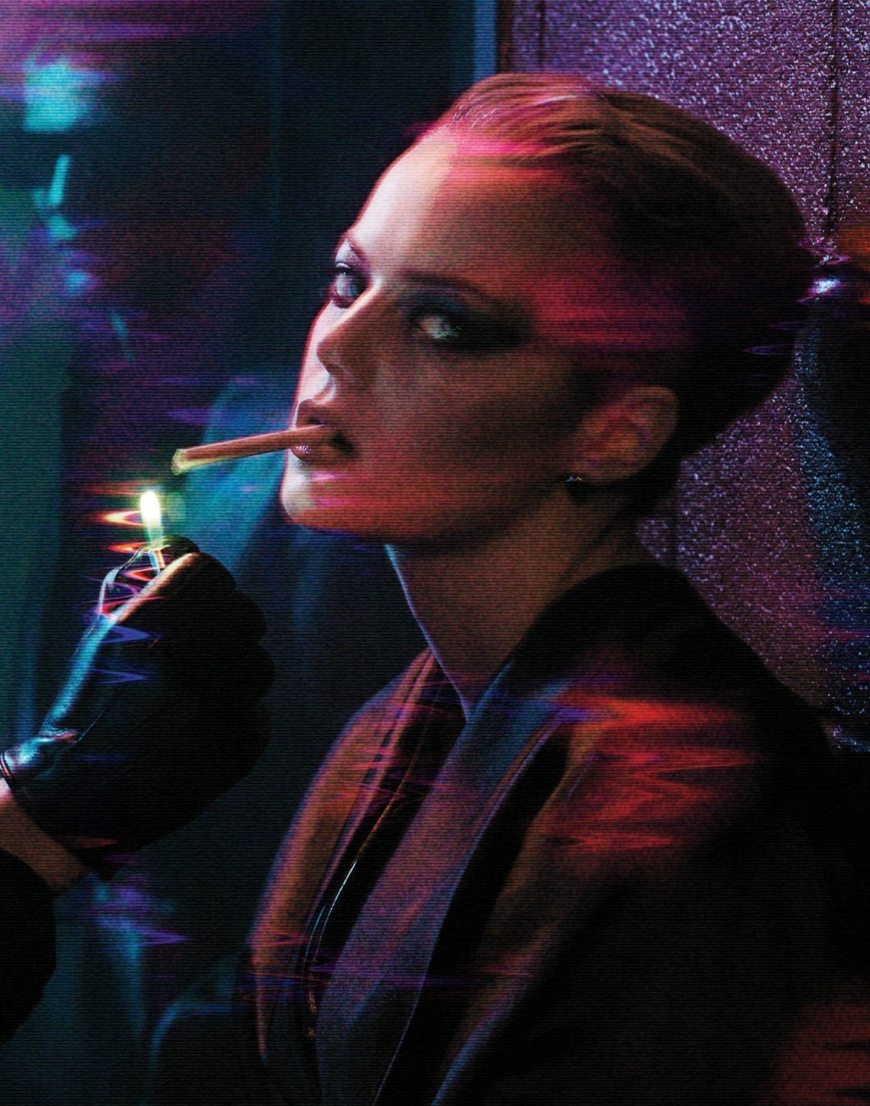 Emma Stone lighting a cigarette for Interview Magazine HD Wallpaper